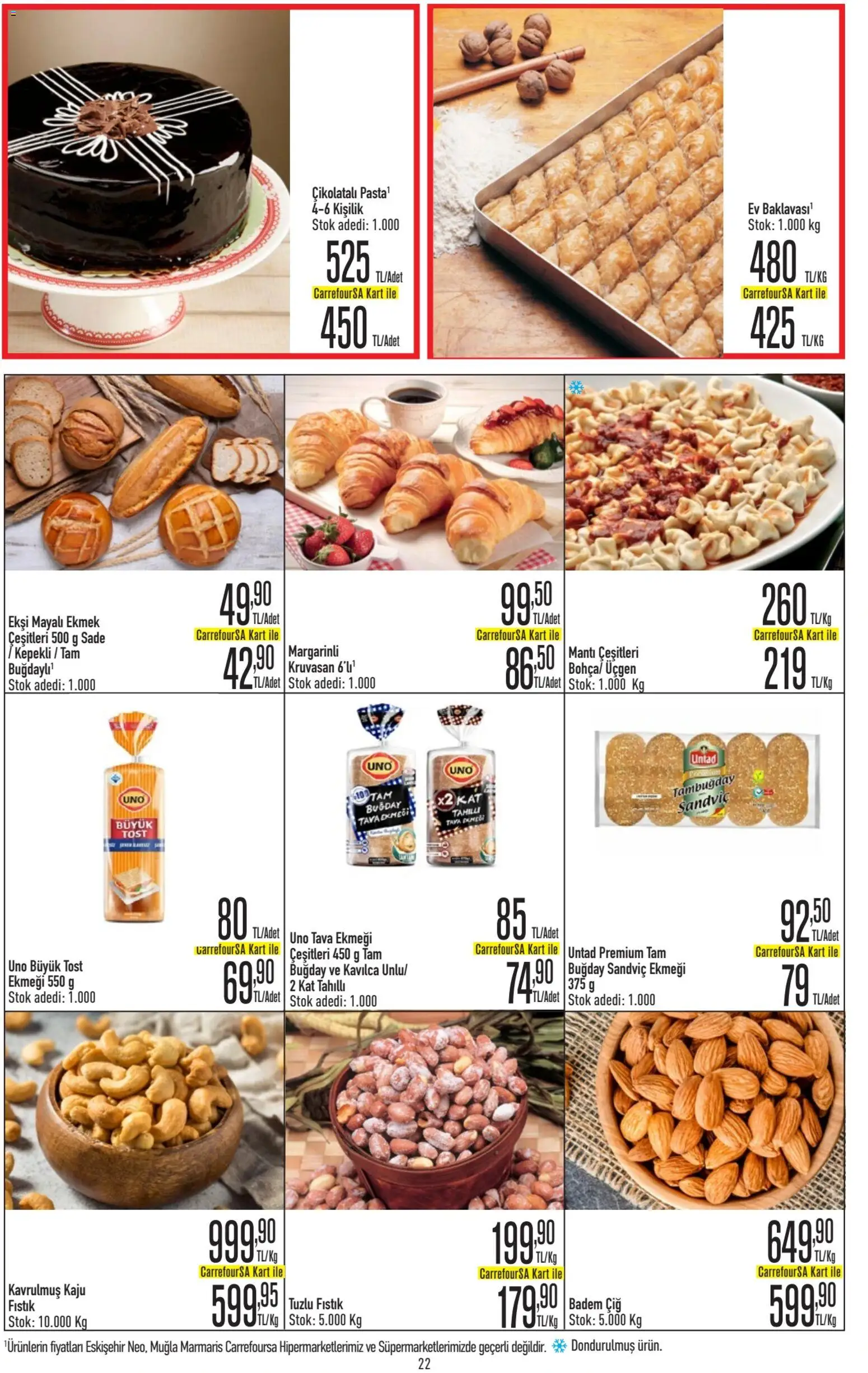 CarrefourSA Katalog - 15.01.2026 tarihinden itibaren geçerlidir | Sayfa: 22 | Ürünler: Fıstık, Ekmek, Badem
