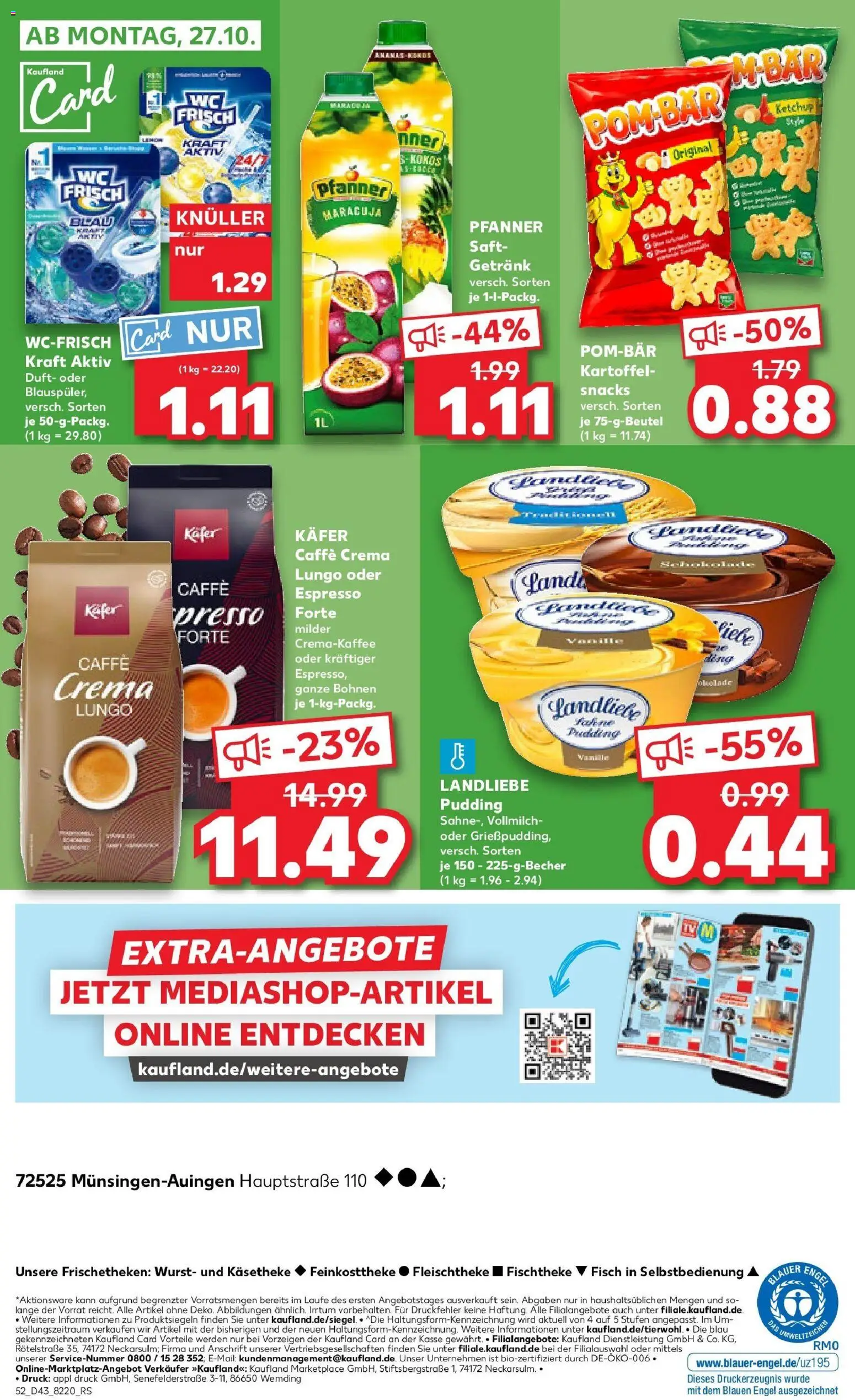 Kaufland prospekt Münsingen	 – gültig ab 23.10.2025 | Seite: 52 | Produkte: Pudding, POM-BÄR, Wurst, Ketchup