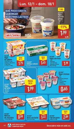 Vista previa MILSANI® Yogur cremoso, Piña, Fresa, Maracuyá y melocotón, Plátano, Frutas del bosque, Frambuesa 150 g (4,33 €/kg) válido desde el 12.01.2026 | Página: 10