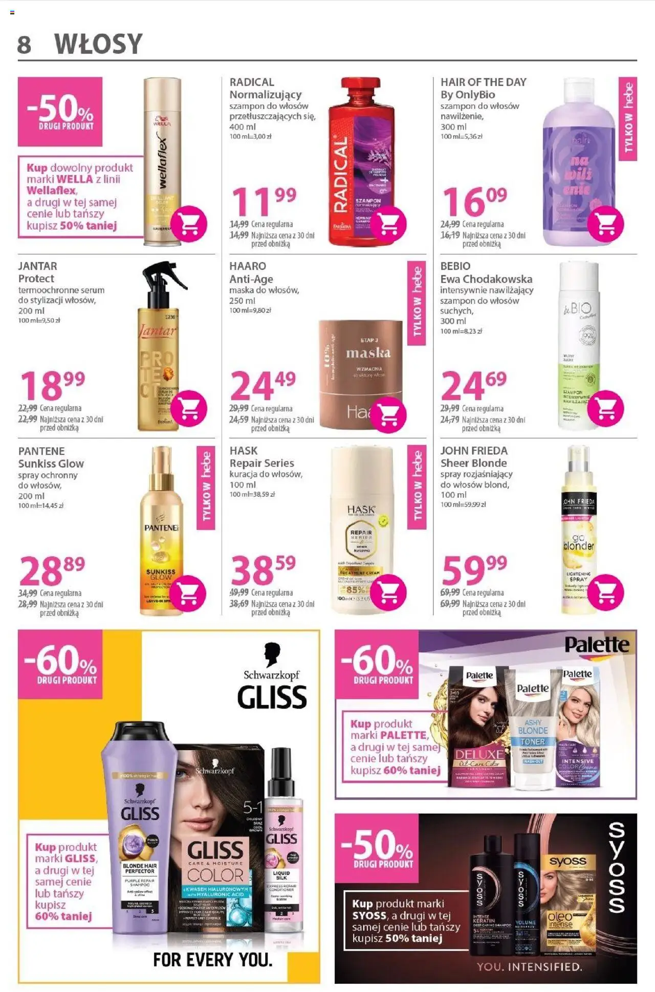 Hebe Gazetka od 22.08.2025 | Strona: 8 | Produkty: Toner, Szampon, Maska