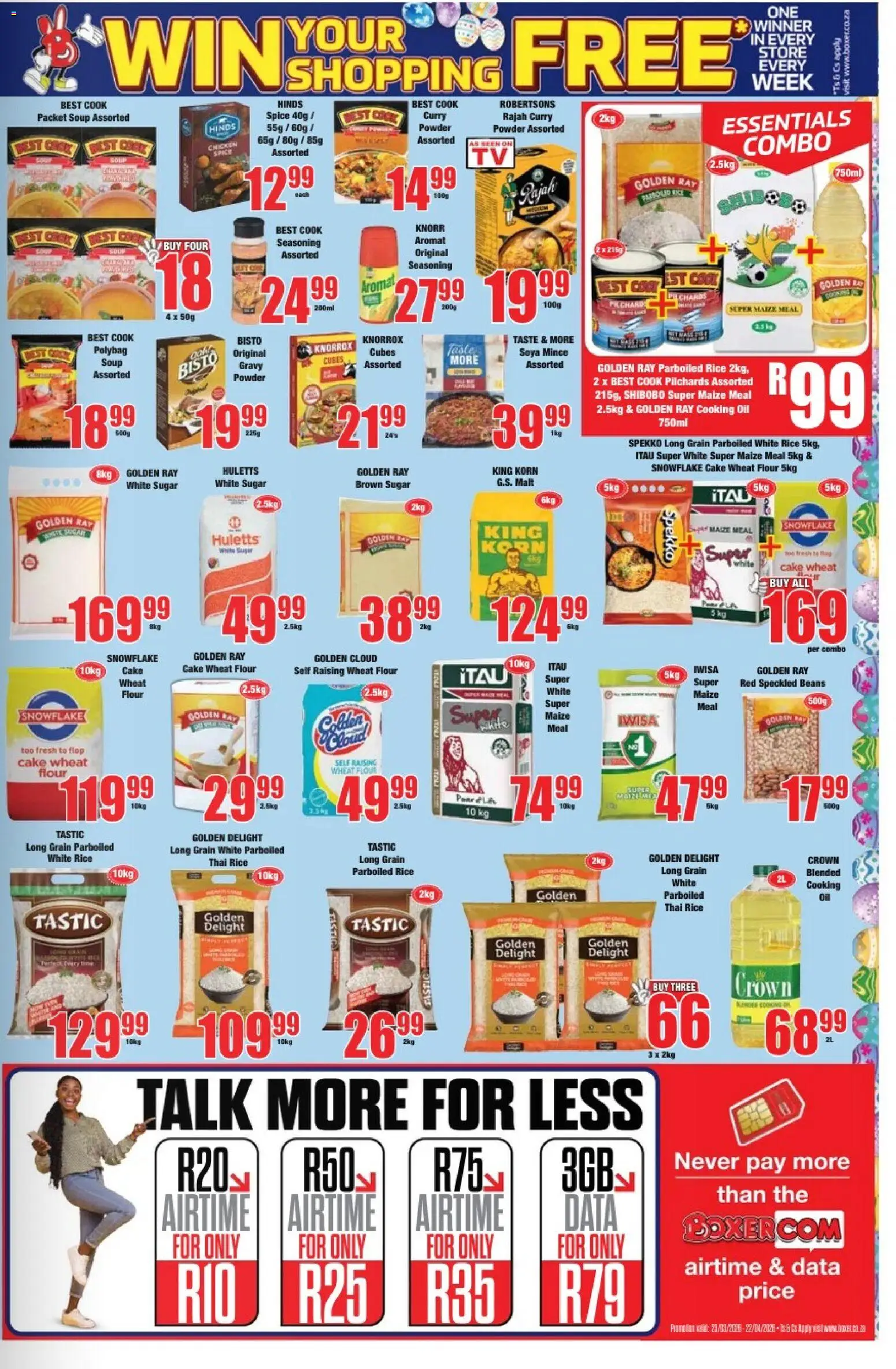 New Boxer catalogue – valid from 23.03.2026 | Page: 9 | Products: Pilchards, Cake, Curry powder, Sugar