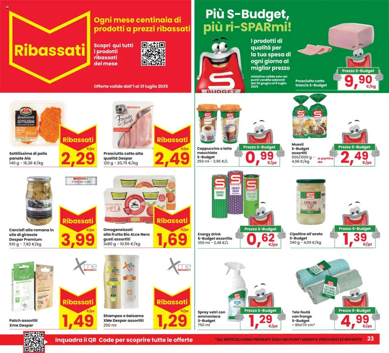 Volantino Eurospar del 26.06.2025 | Pagina: 23 | Prodotti: Shampoo, Balsamo, Frutta, Cipolline