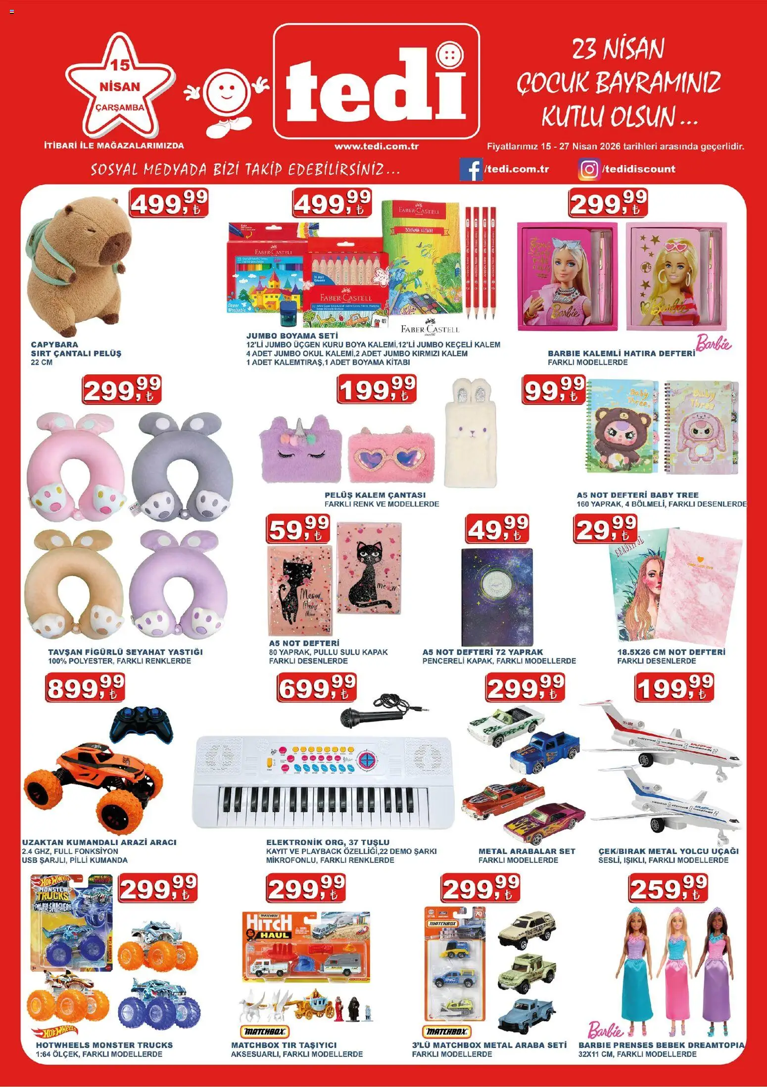 Tedi  Katalog - 15.04.2026 tarihinden itibaren geçerlidir | Sayfa: 1 | Ürünler: Not defteri, Keçeli kalem, USB