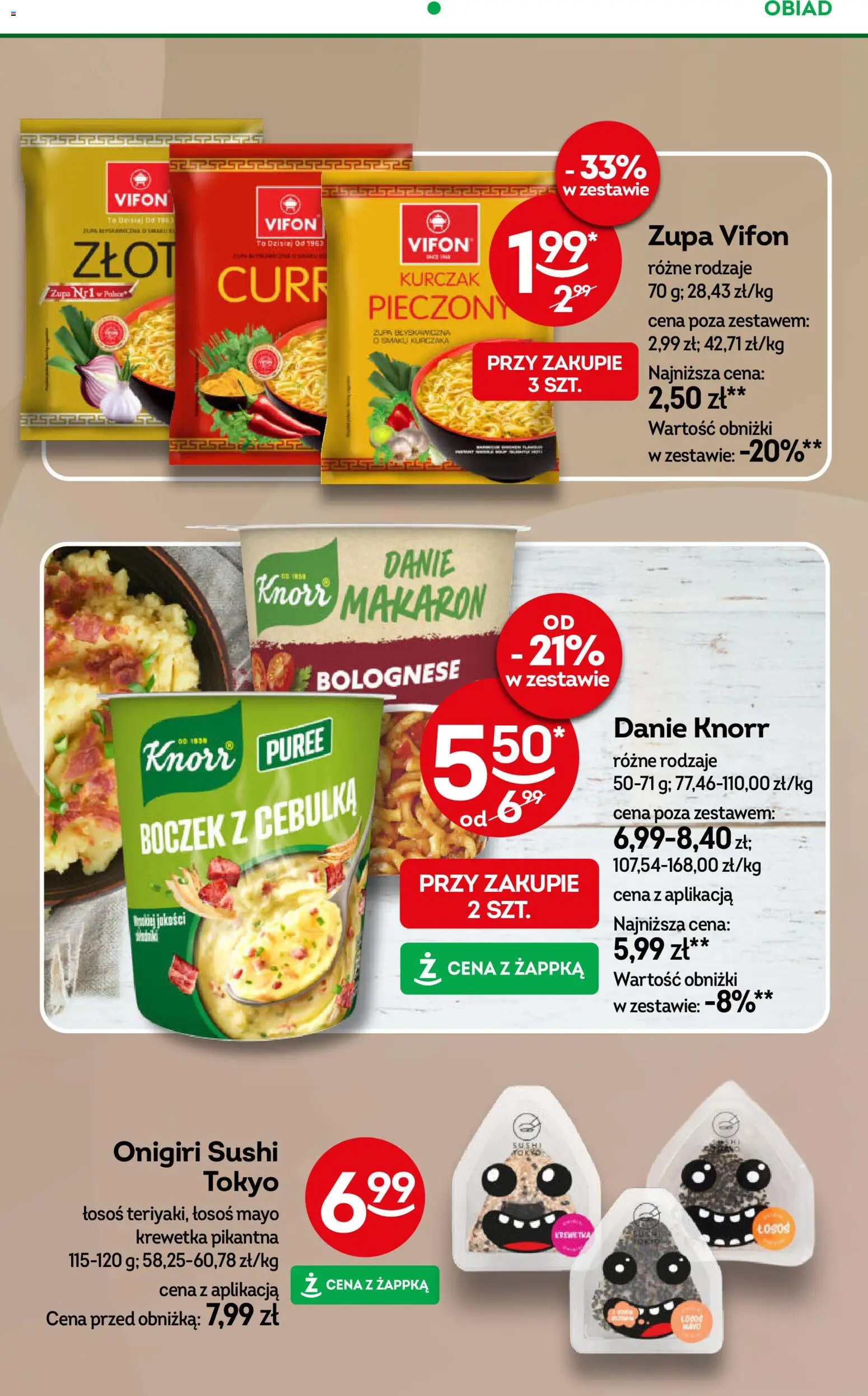 Żabka gazetka od 08.04.2026 | Strona: 71 | Produkty: Vifon, Sushi, Zupa, Makaron