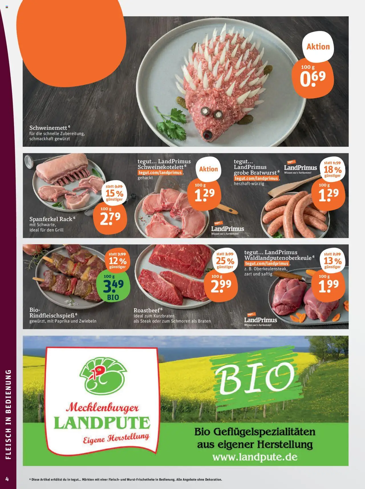 Tegut Prospekt - gültig ab dem 25.08.2025 | Seite: 6 | Produkte: Grill, Paprika, Steak, Fleisch