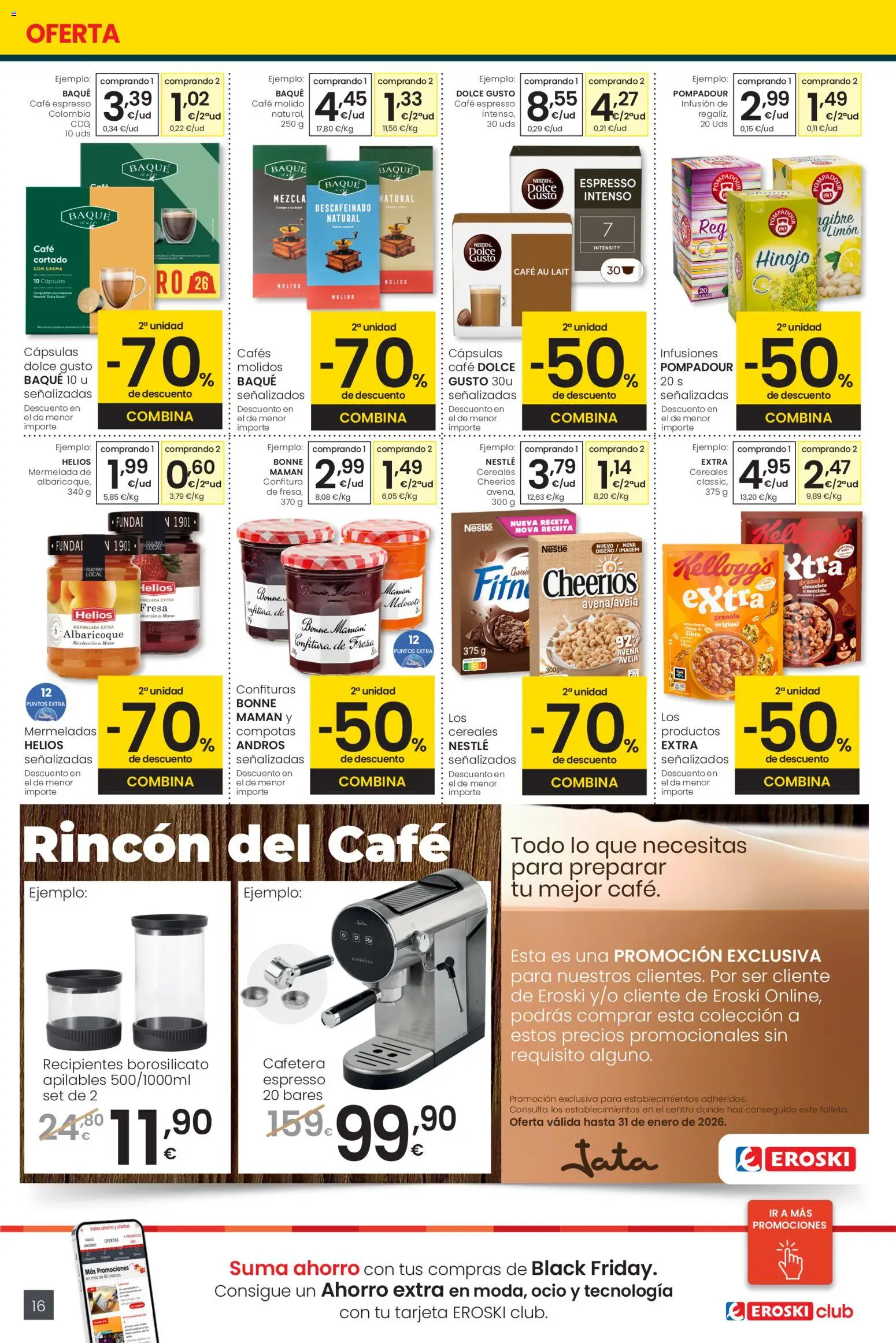 Eroski folleto │ válido desde el 13.11.2025 | Página: 16 | Productos: Café, Café molido, Cereales, Crema