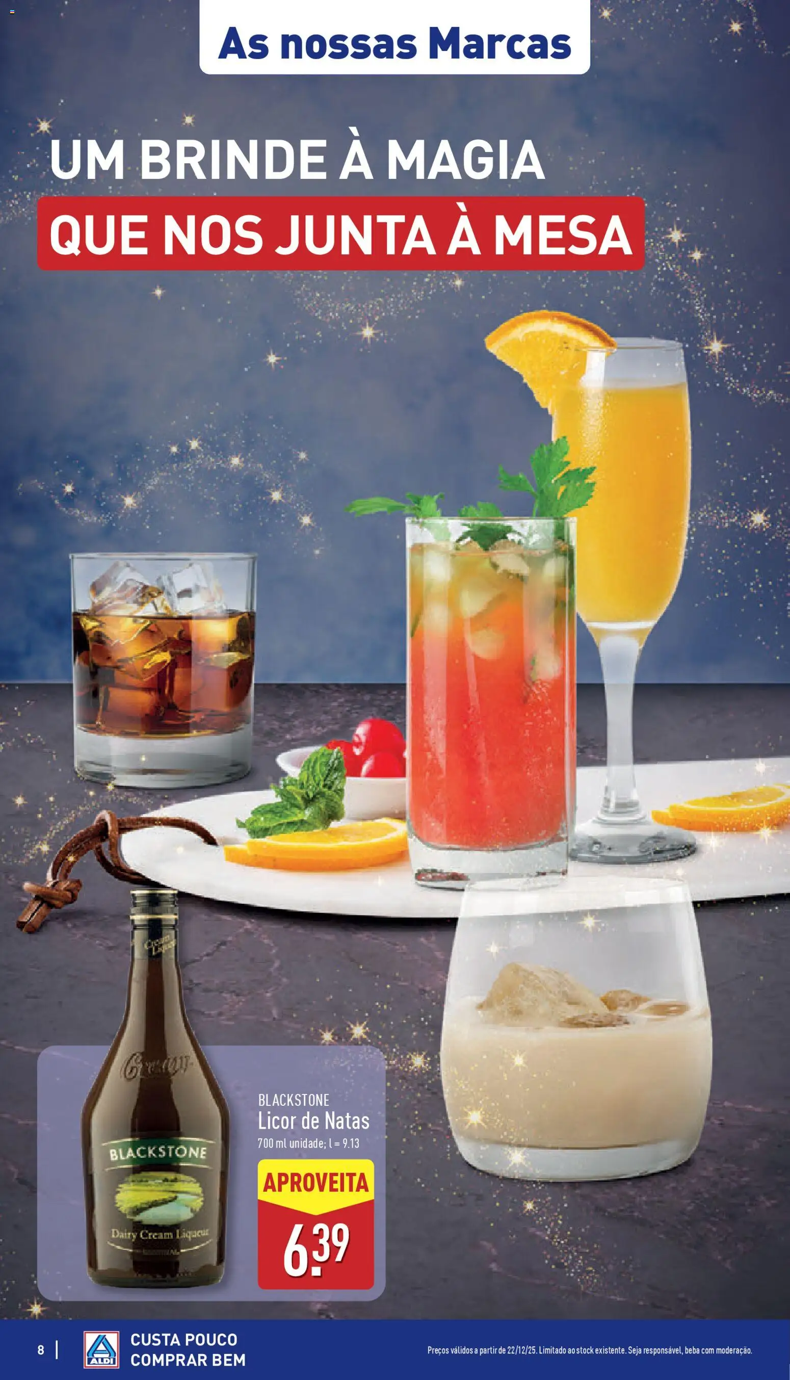 Aldi folheto │ válido de 22.12.2025 | Página: 8 | Produtos: Licor, Mesa, Natas
