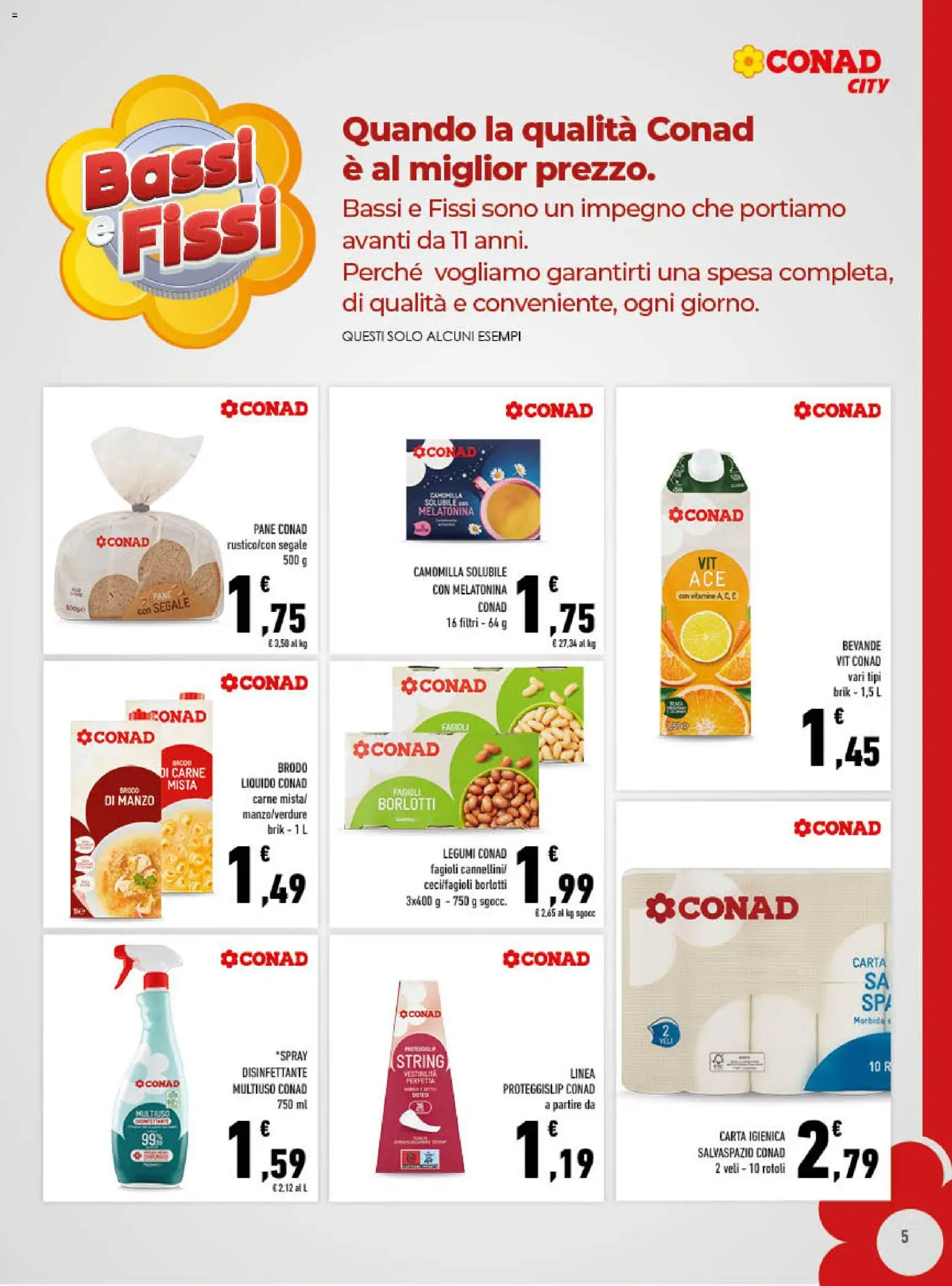 Volantino Conad del 14.01.2026 | Pagina: 5 | Prodotti: Legumi, Pane, Manzo, Fagioli