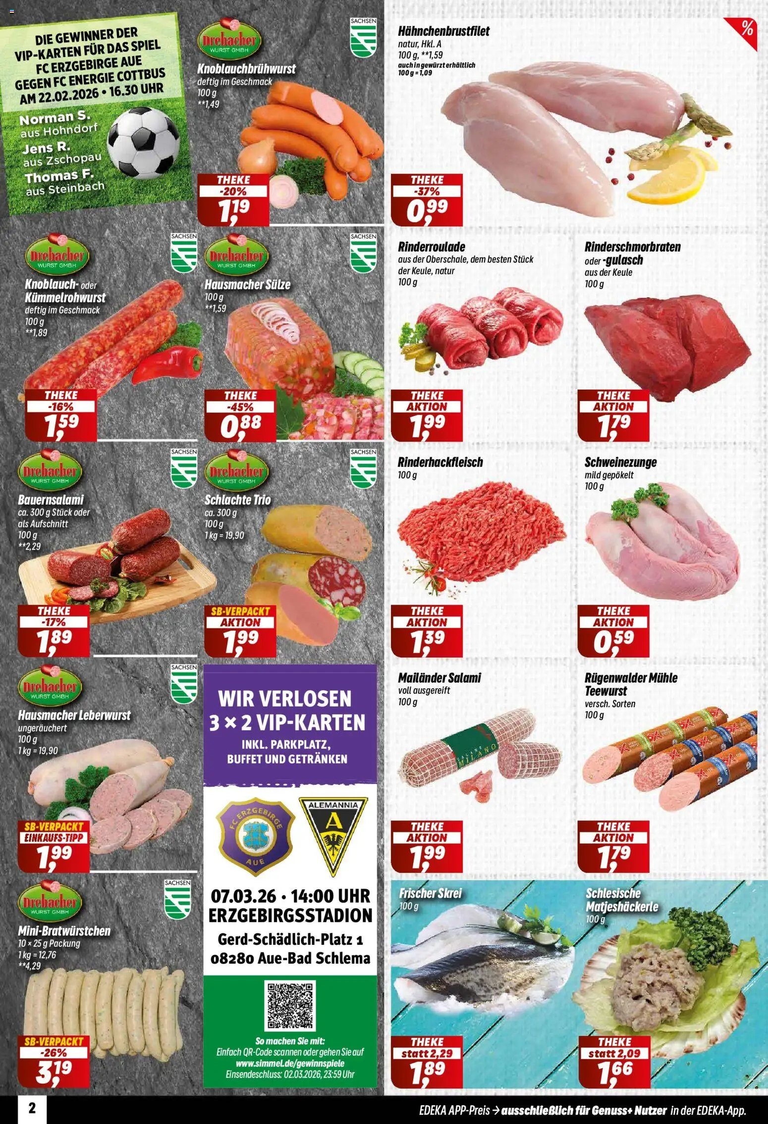 Simmel Prospekt 	 – gültig ab 02.03.2026 | Seite: 2 | Produkte: Wurst, Knoblauch, Salami, Uhr