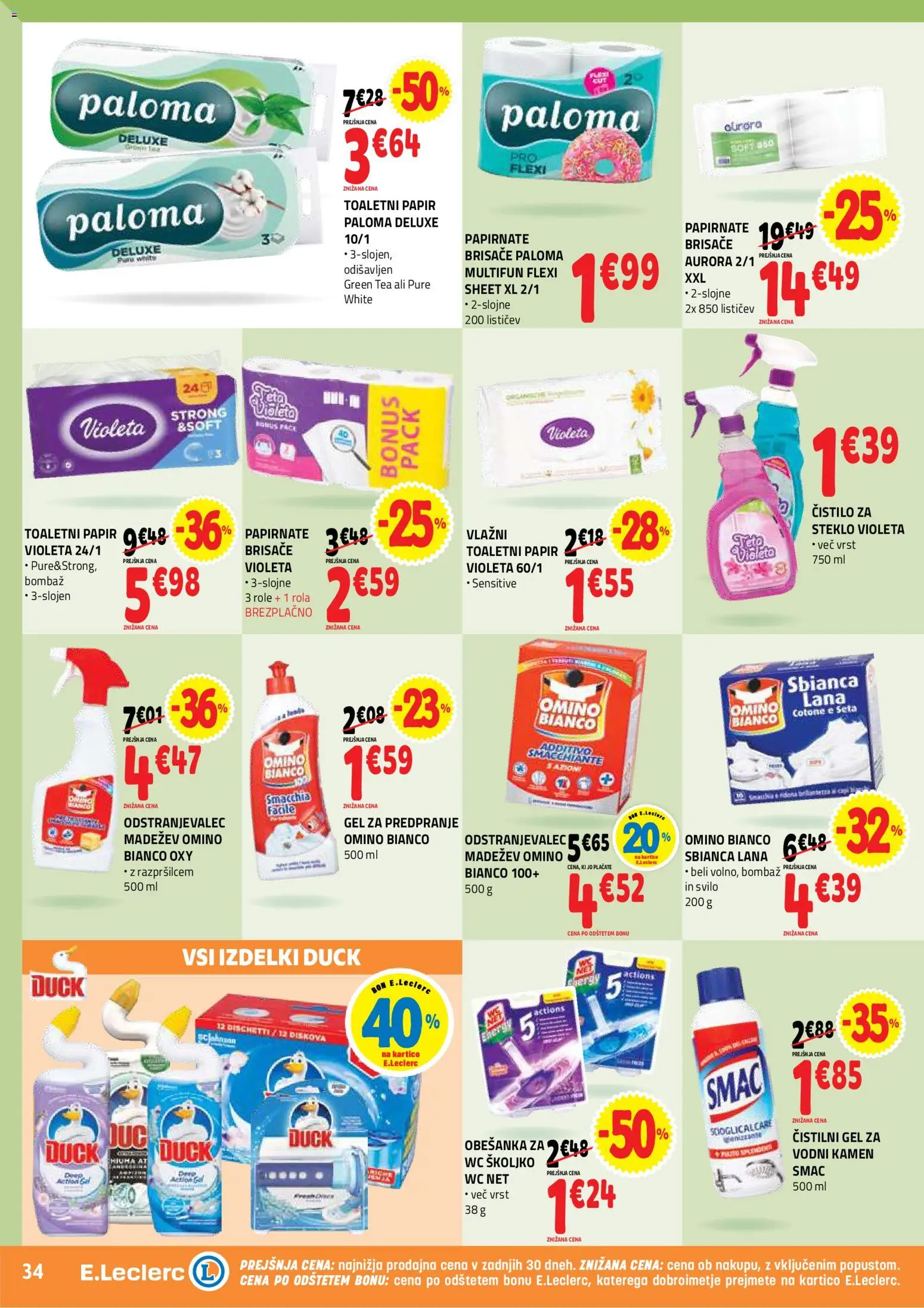 Novi E.leclerc katalog ponudbe – veljaven od 29.04.2026 | Stran: 34 | Izdelki: Toaletni papir