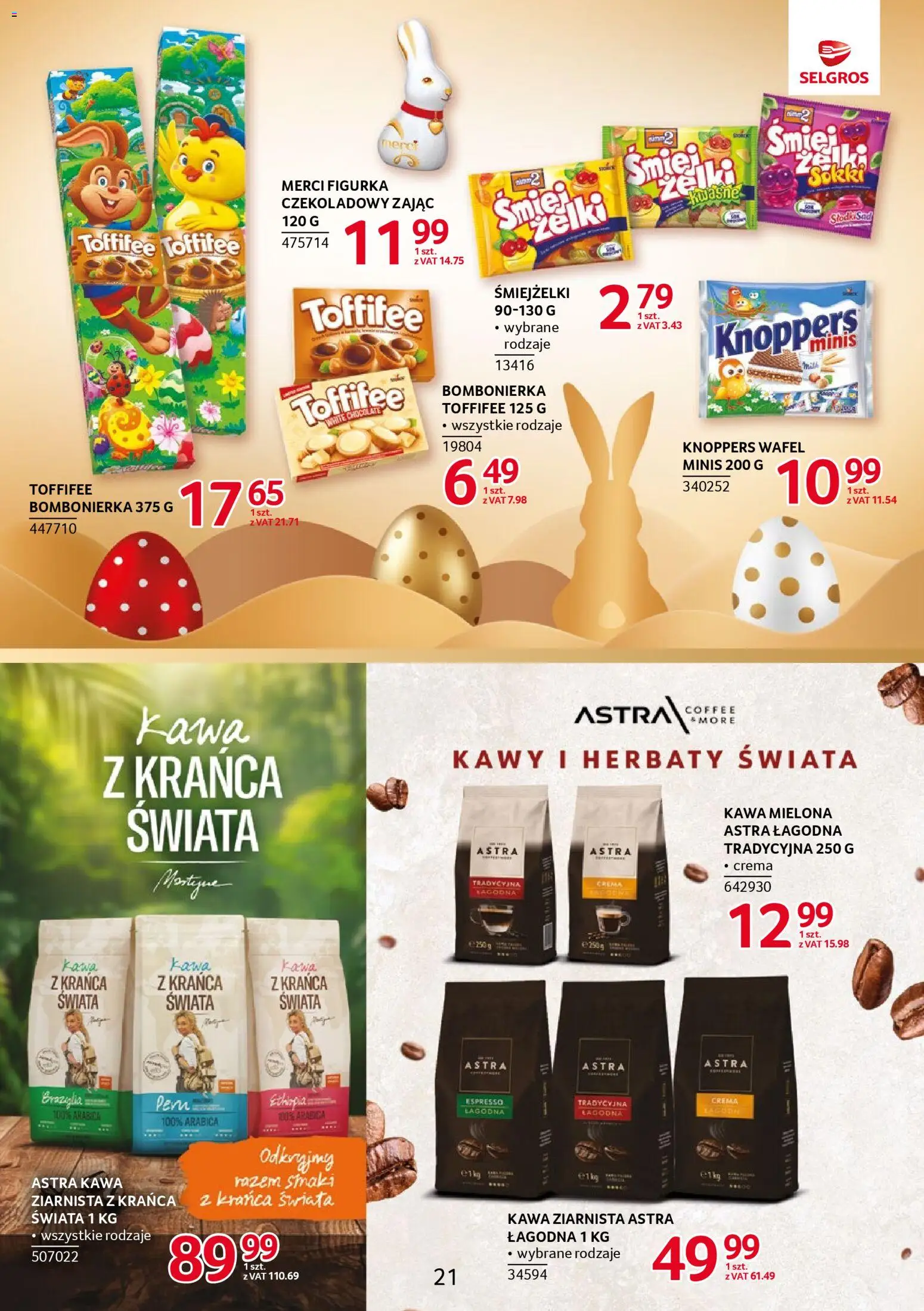 Selgros cash&carry gazetka - Markowe produkty od 26.03.2026 | Strona: 21 | Produkty: Knoppers, Bombonierka, Toffifee, Żelki