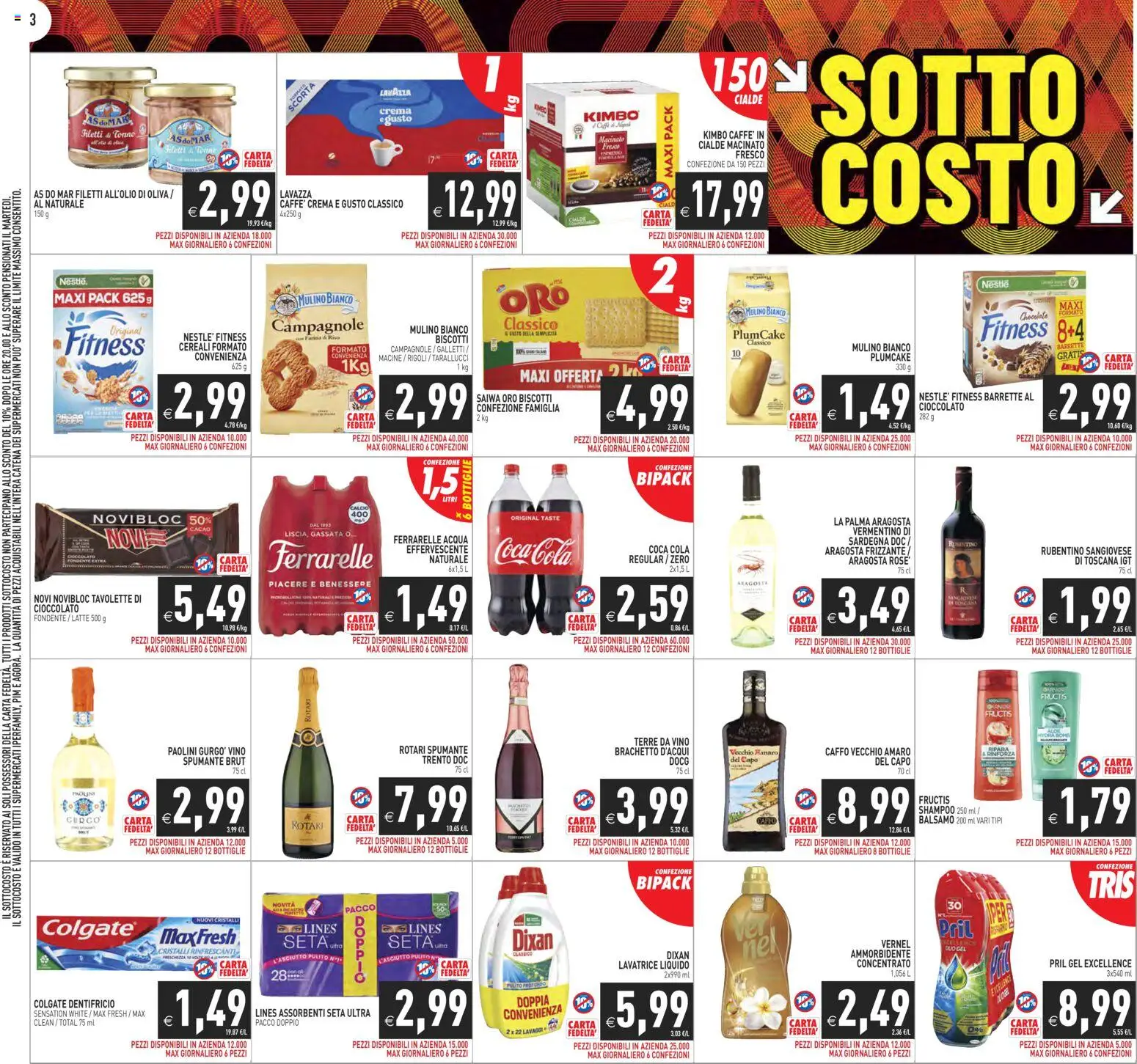 Volantino PIM Supermercati del 17.03.2026 | Pagina: 3 | Prodotti: Cioccolato, Riso, Biscotti, Latte