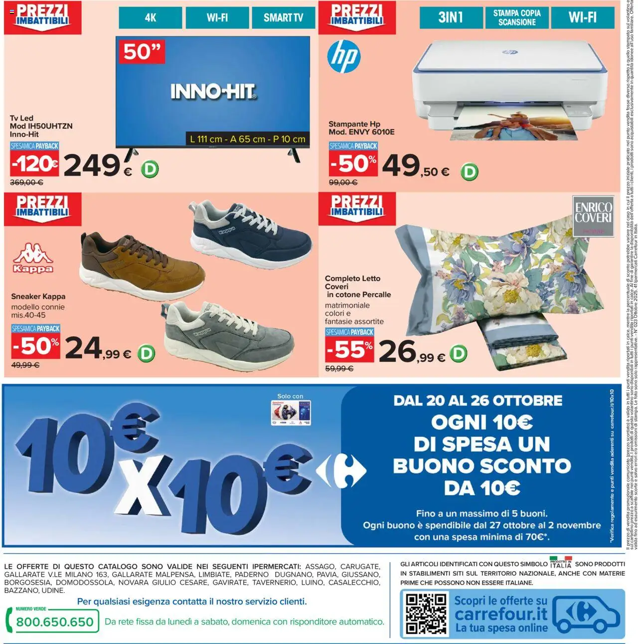 Volantino Carrefour del 10.10.2025 | Pagina: 42 | Prodotti: Stampante, TV, Scaffale, Stampa