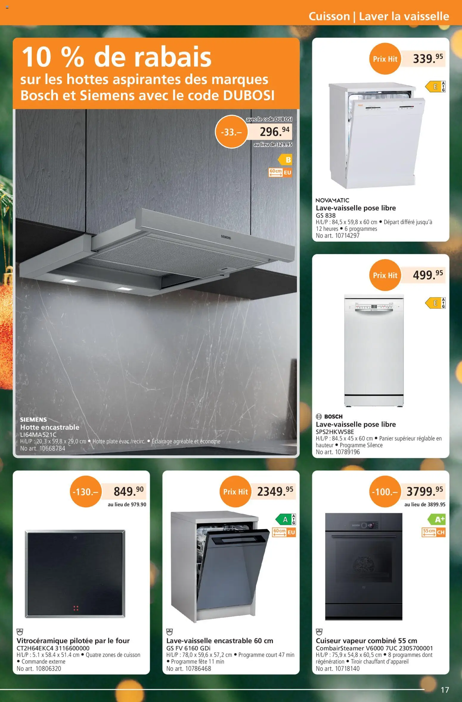 Fust Aktionen FR – gültig ab 01.12.2025 | Seite: 17 | Produkte: Bosch, Siemens