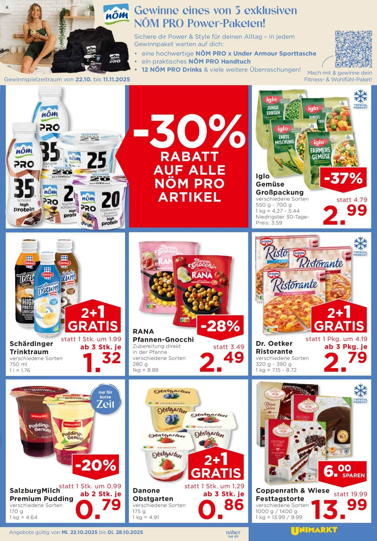 Unimarkt Flugblatt gültig ab 22.10.2025 | Seite: 9 | Produkte: Gemüse, Erbsen