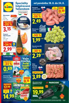 Lidl leták - náhľad platný od 18.08.2025
