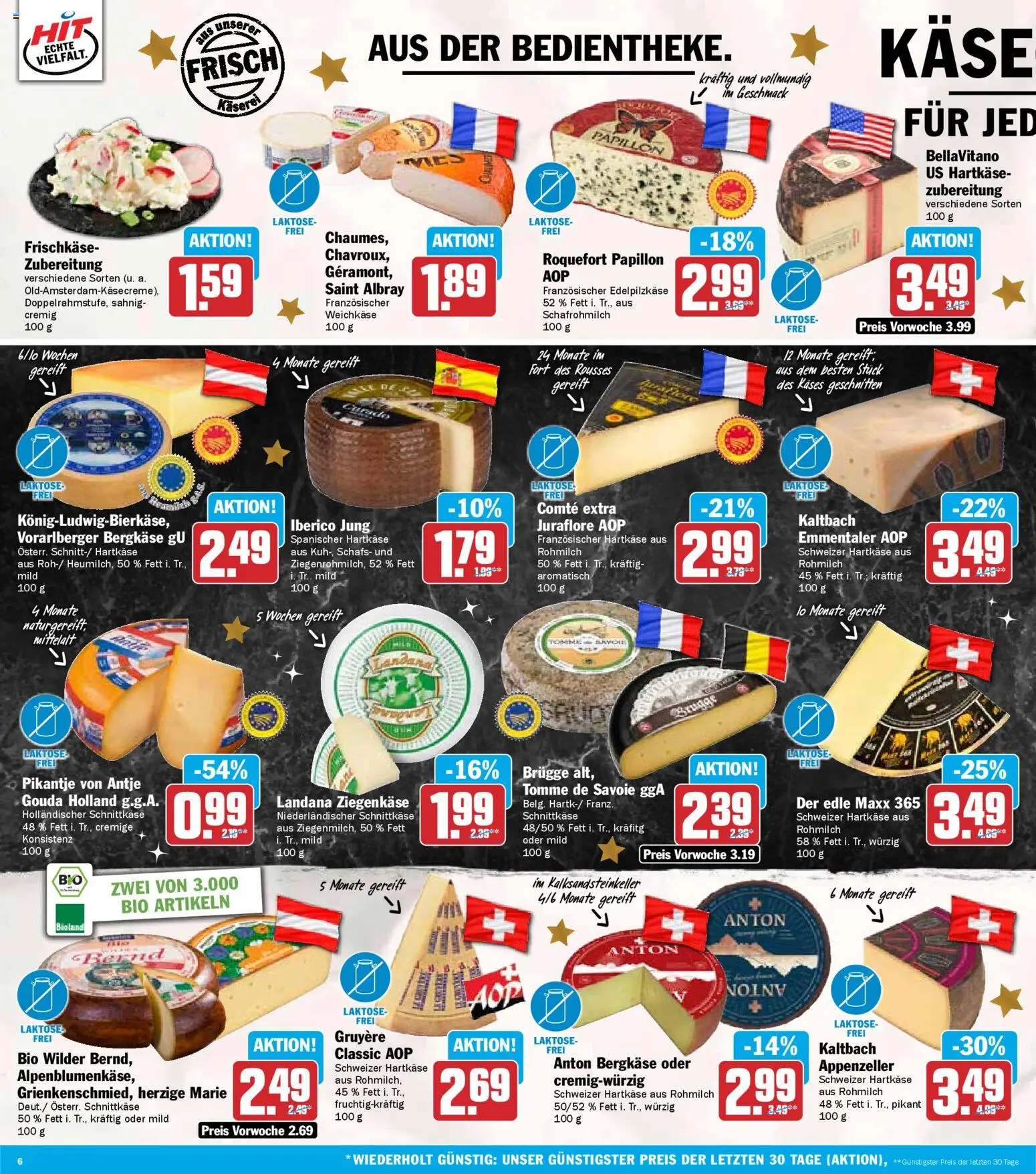 HIT Prospekt 	 – gültig ab 08.12.2025 | Seite: 6 | Produkte: Käse, Gouda, Ziegenkäse, Frischkase