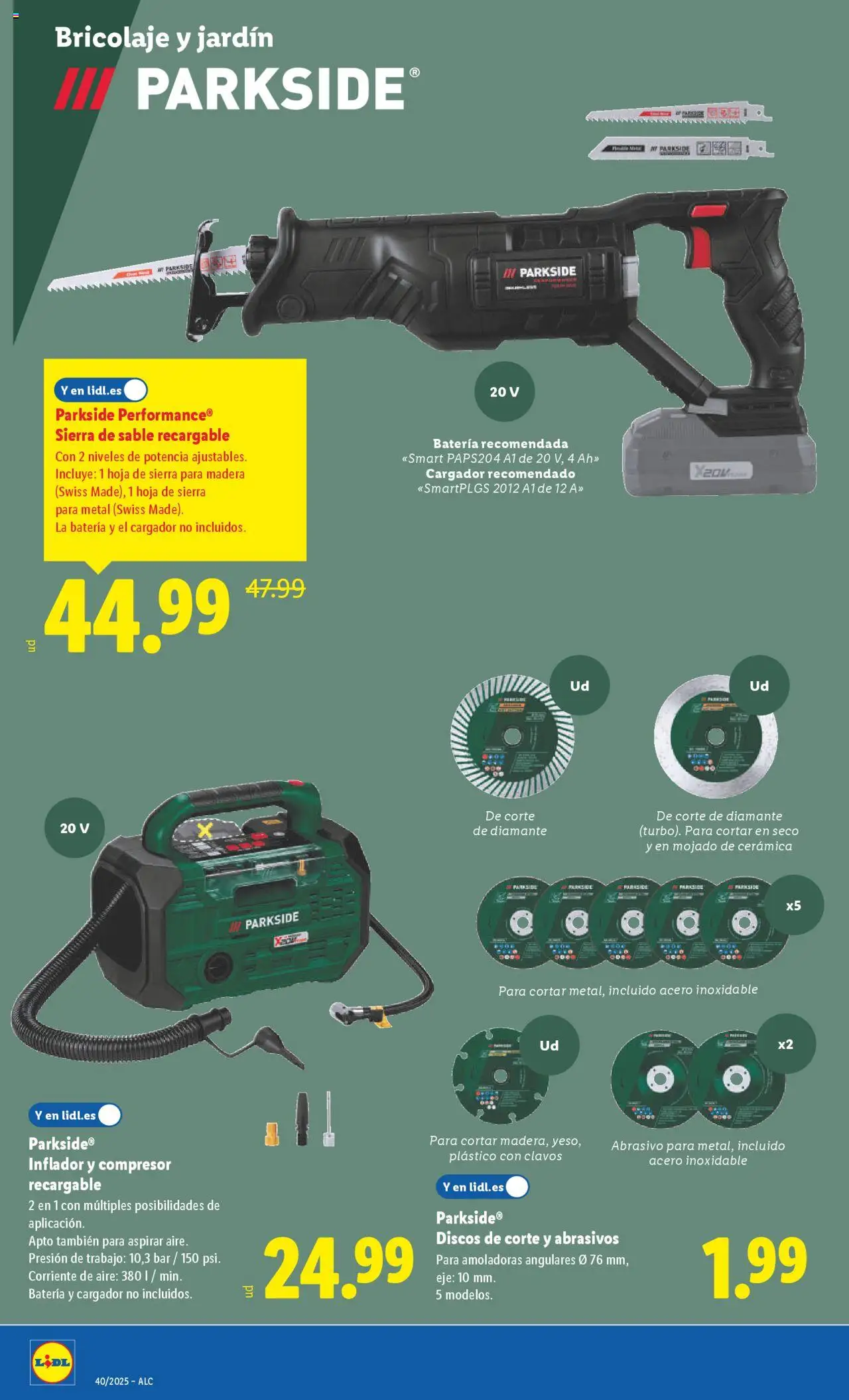Lidl catálogo de bazar MAD │ válido desde el 29.09.2025 | Página: 8 | Productos: Inflador, Batería