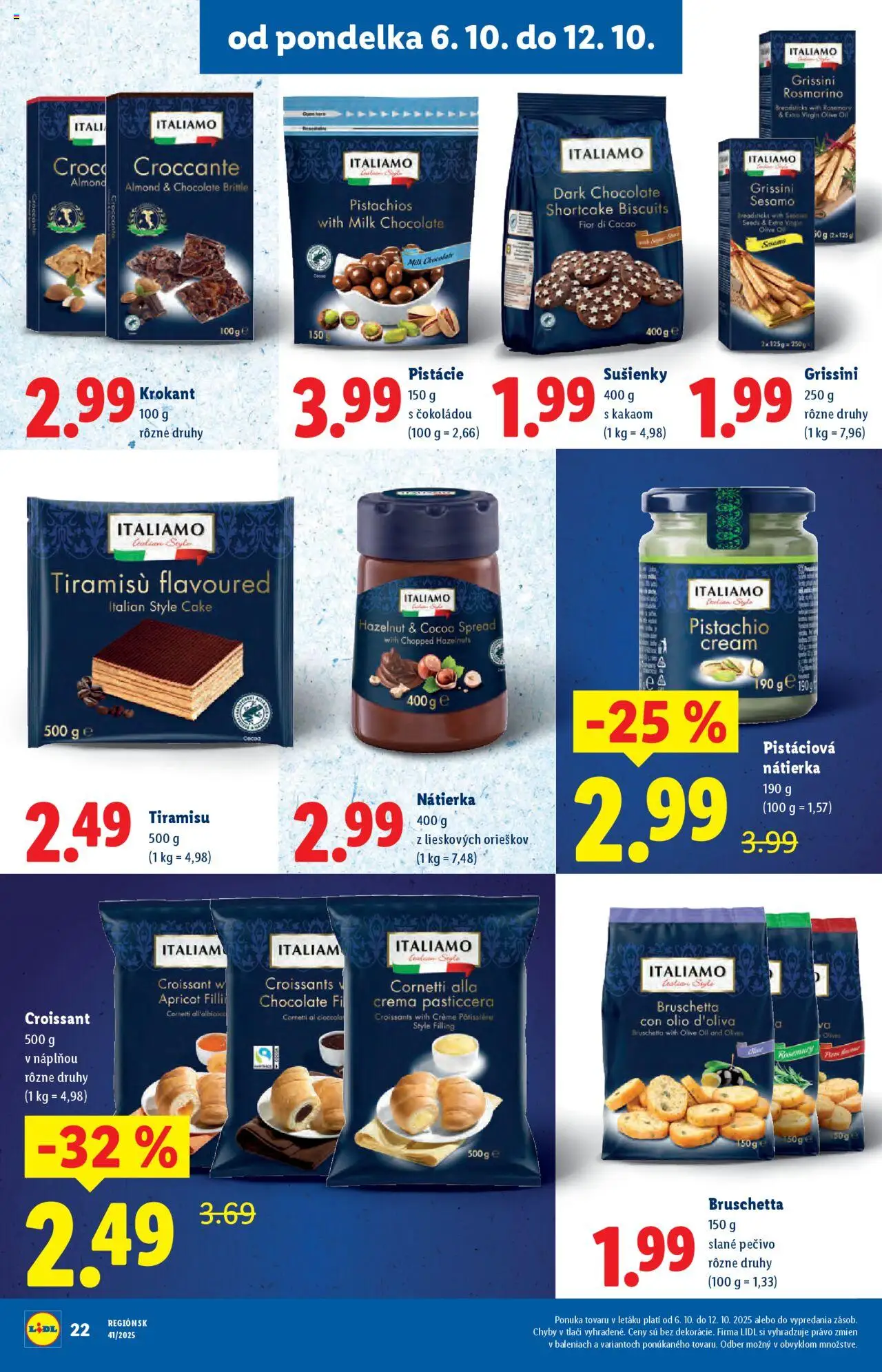 Nové Lidl akcie – leták je platný od 06.10.2025 | Strana: 30 | Produkty: Croissant, Pistácie