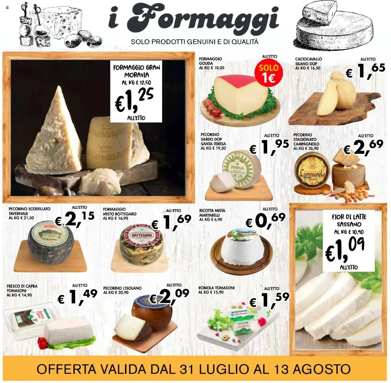 Volantino Coal del 31.07.2025 | Pagina: 6 | Prodotti: Latte, Formaggio, Robiola, Pecorino