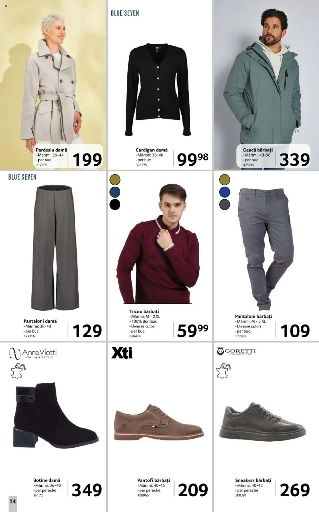 Noul catalog Selgros – valabil de la 17.10.2025 | Pagină: 14 | Produse: Delgeç, Cardigan, Pantofi, Tricou