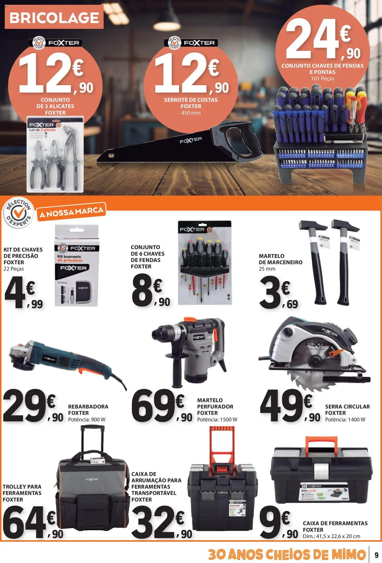 E.Leclerc folheto Não Alimentar │ válido de 15.01.2026 | Página: 9 | Produtos: Ferramentas, Caixa, Martelo