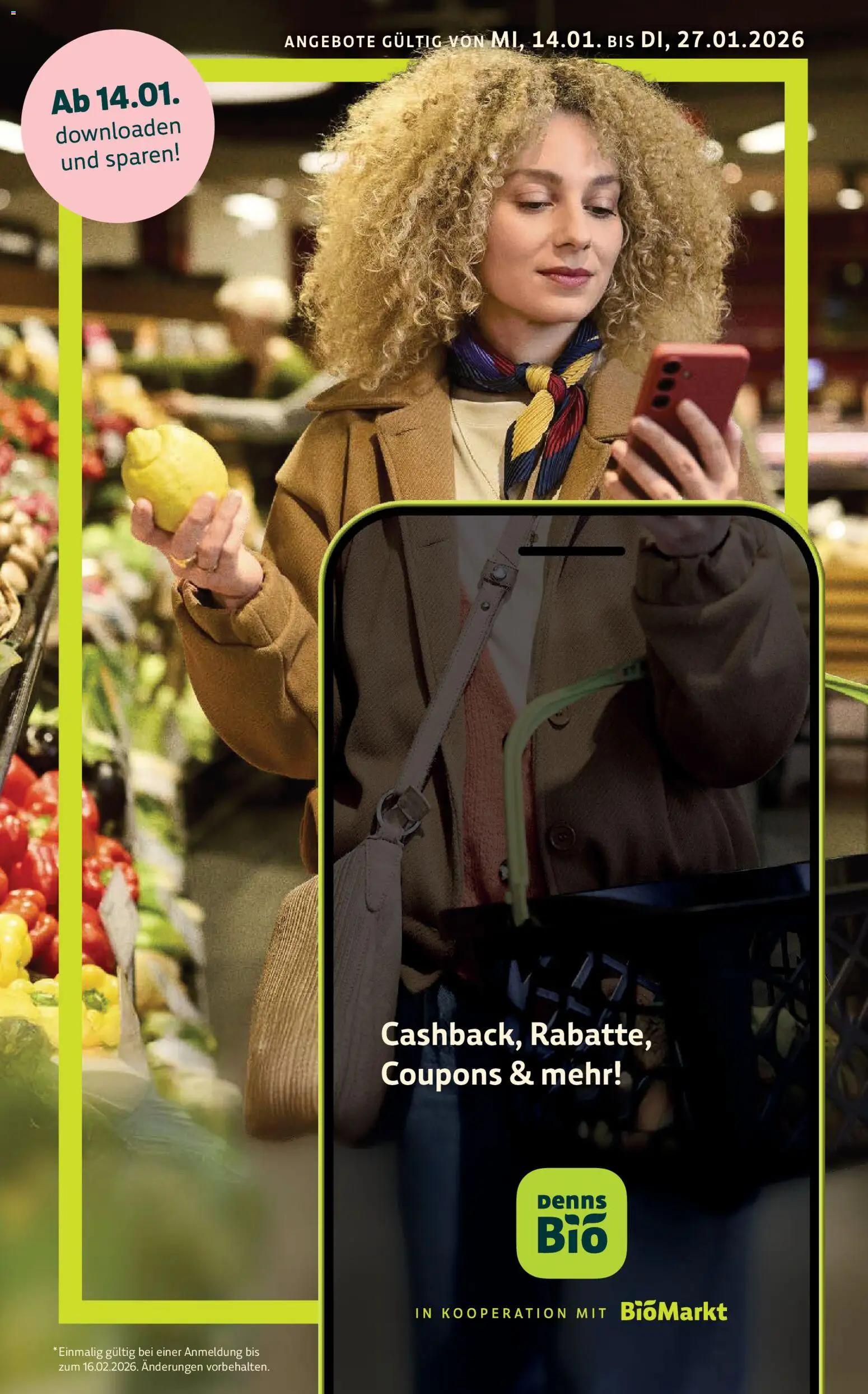Denns BioMarkt Flugblatt gültig ab 14.01.2026 | Seite: 1