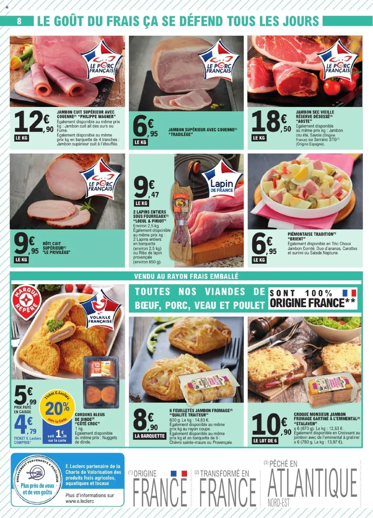  | Page: 8 | Produits: Pêche, Lapin, Fromage, Porc