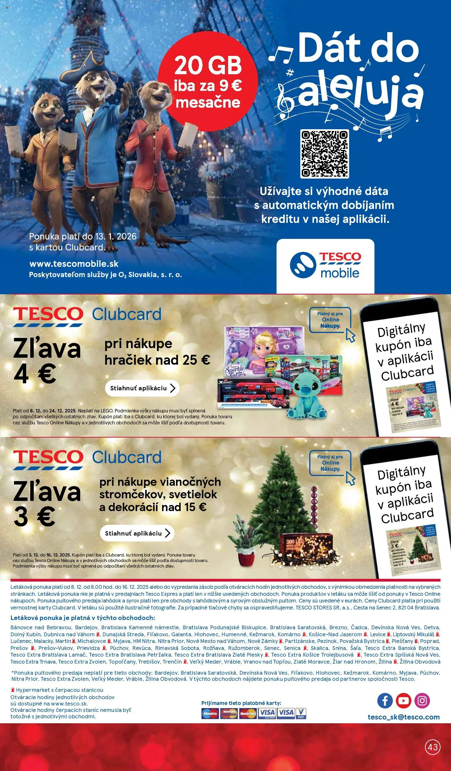 Nové Tesco akcie – leták je platný od 08.12.2025 | Strana: 43 | Produkty: Hodiny