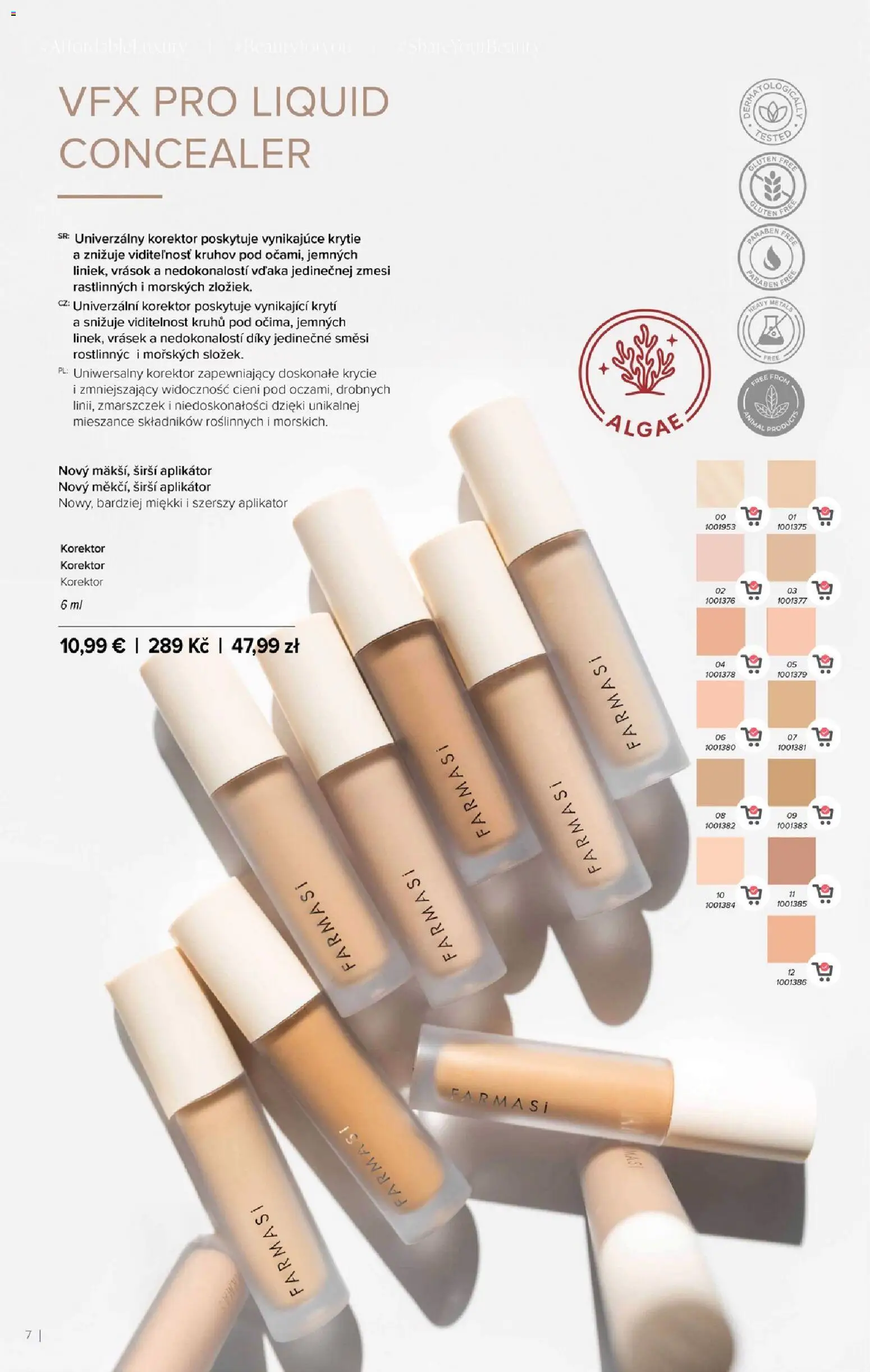 Nové Farmasi akcie – leták je platný od 01.01.2026 | Strana: 7 | Produkty: Korektor