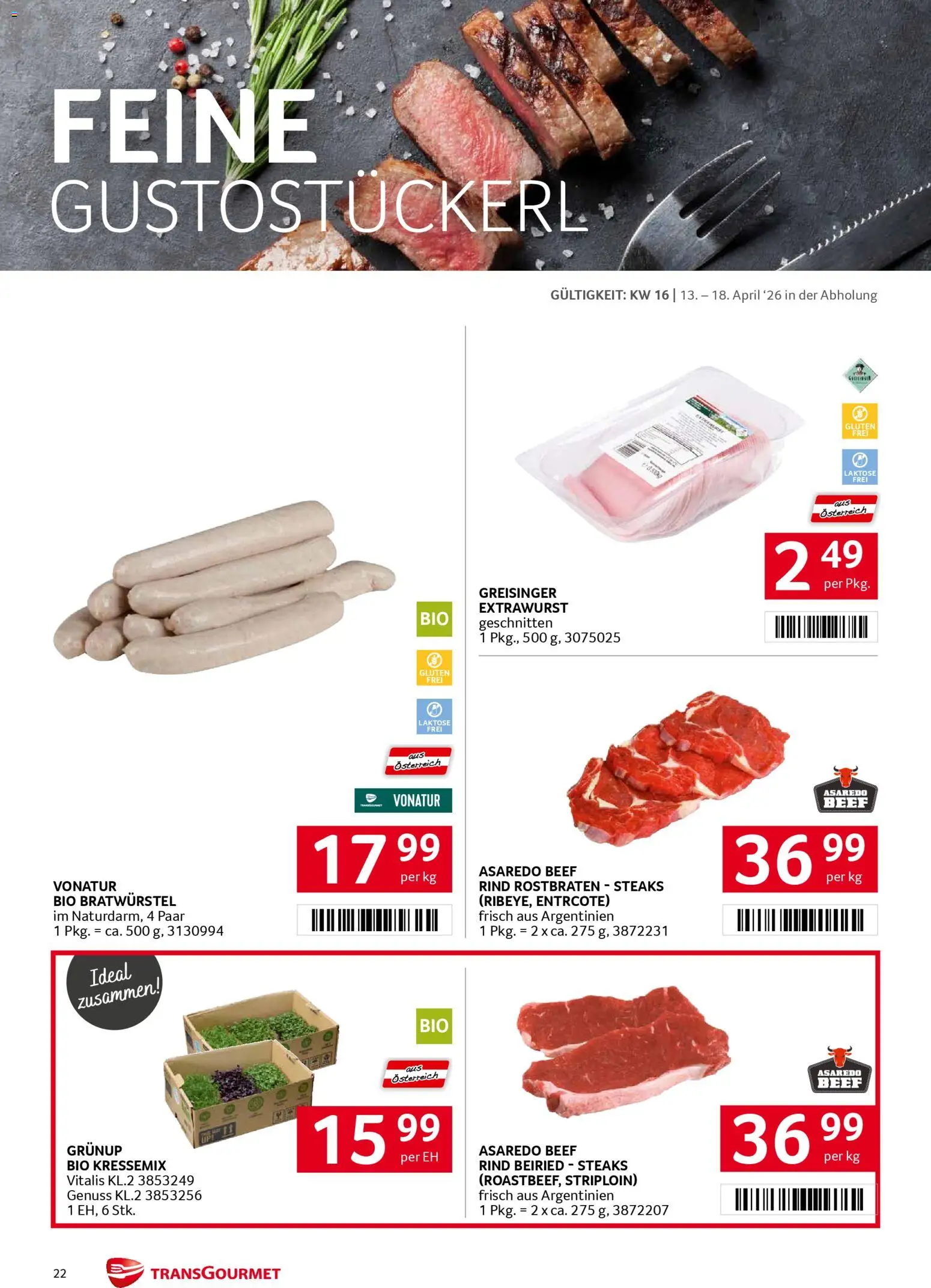 Transgourmet Flugblatt gültig ab 13.04.2026 | Seite: 22
