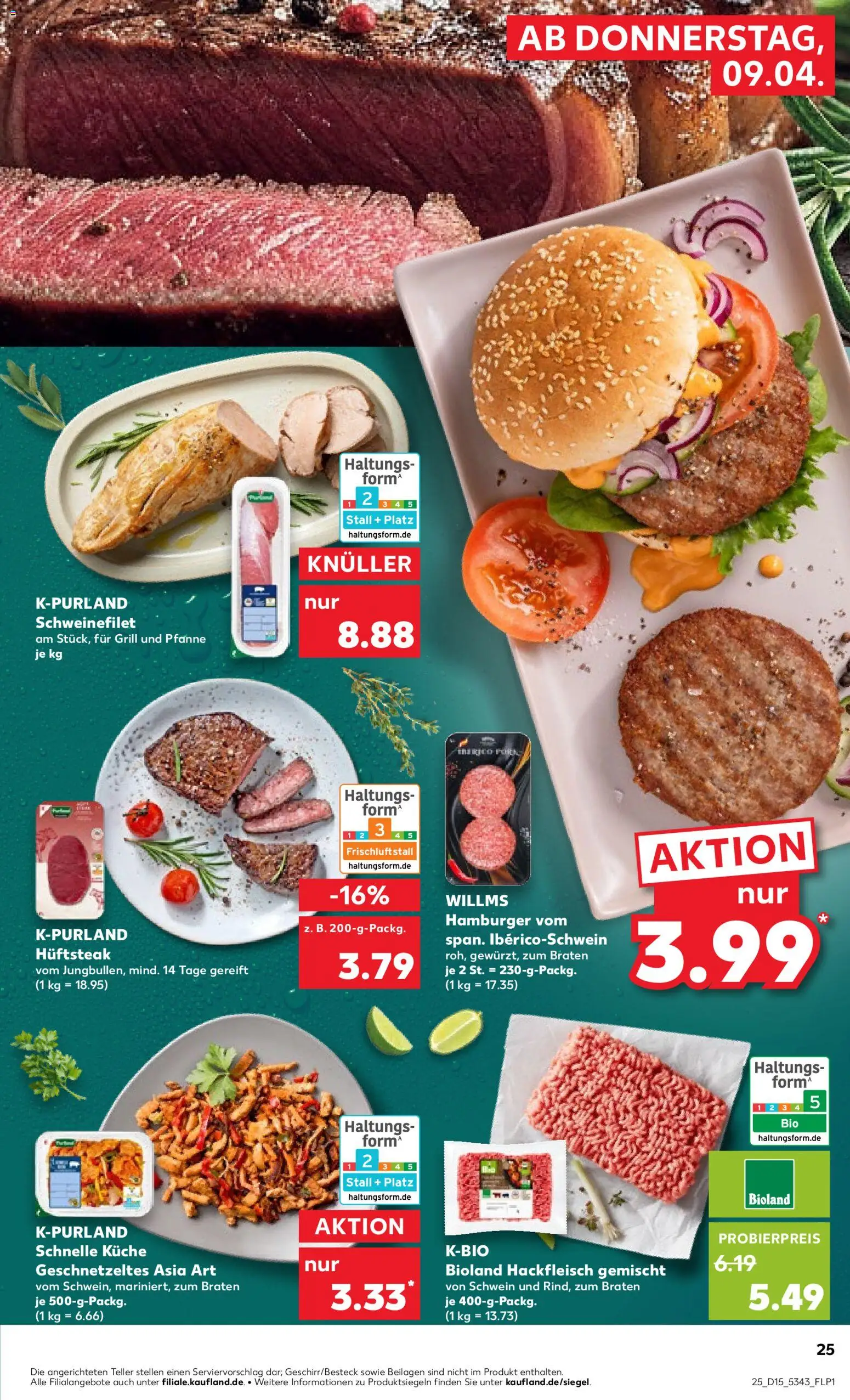 Kaufland Německo leták od 09.04.2026 | Strana: 25 | Produkty: Hamburger, Forma