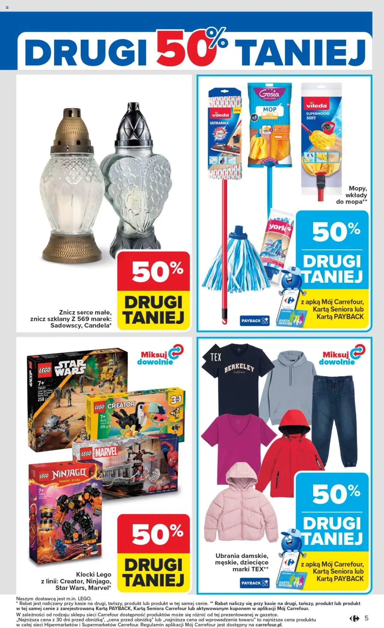 Carrefour Gazetka od 13.10.2025 | Strona: 5 | Produkty: Ubrania, Karta, PC, Klocki Lego