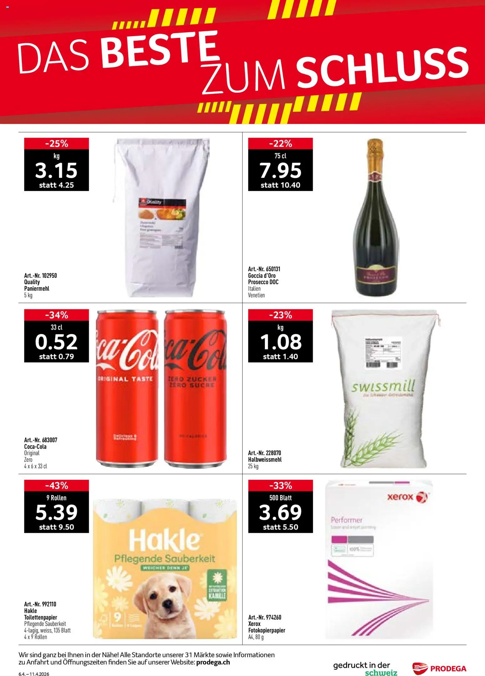 Prodega aktionen – gültig ab 06.04.2026 | Seite: 36 | Produkte: Zucker, Toilettenpapier