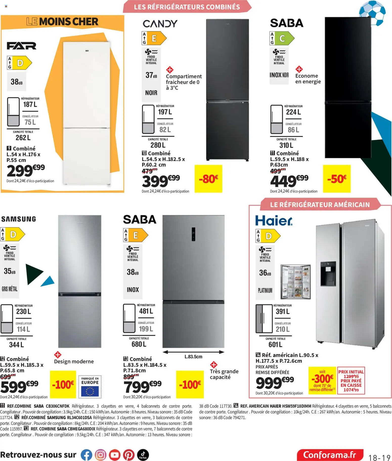 {H1} | Page: 19 | Produits: Réfrigérateur, Congélateur