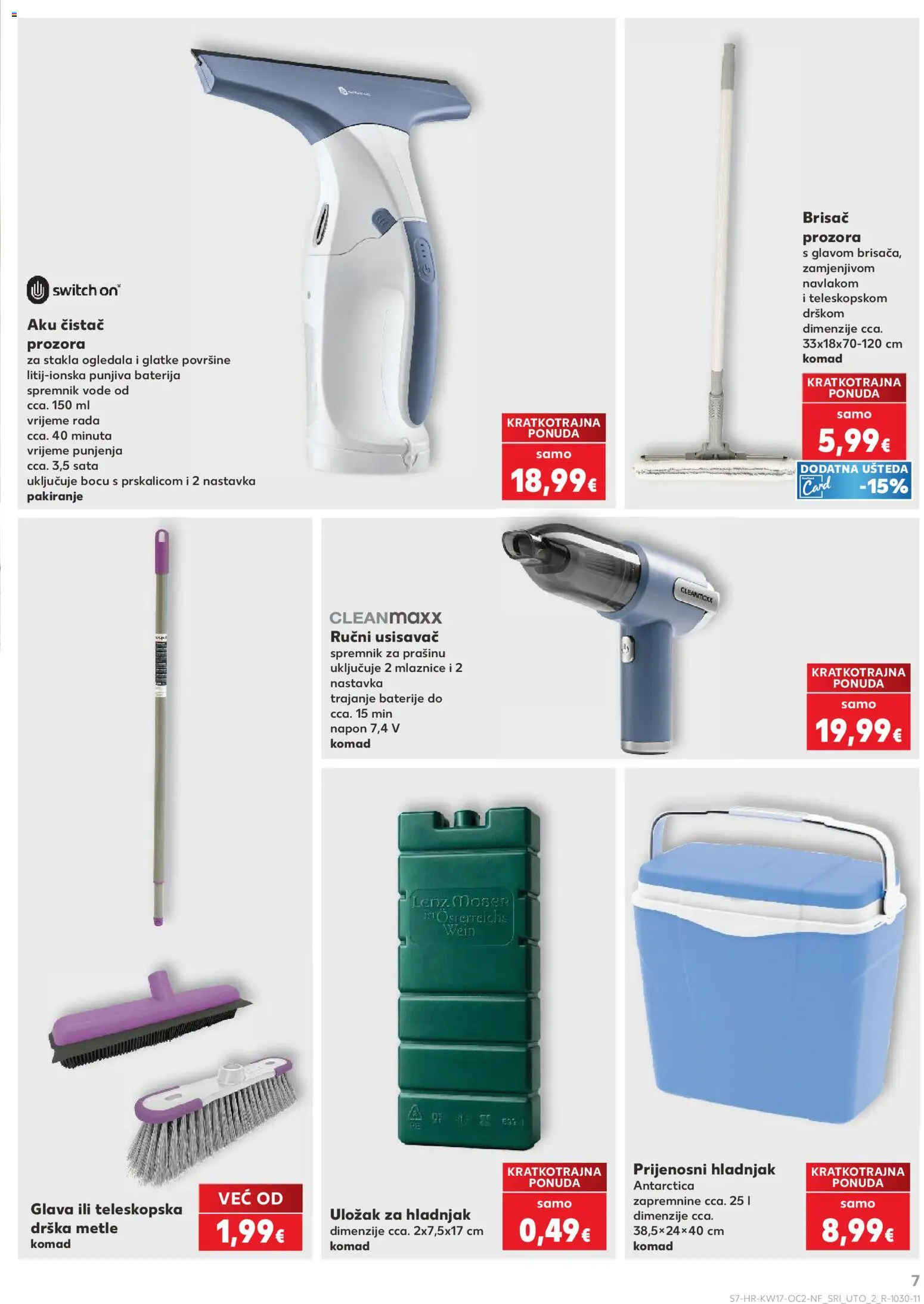 Kaufland katalog | vrijedi od 22.04.2026 | Stranica: 7 | Proizvodi: Usisavač, Baterija, Ogledala, Hladnjak