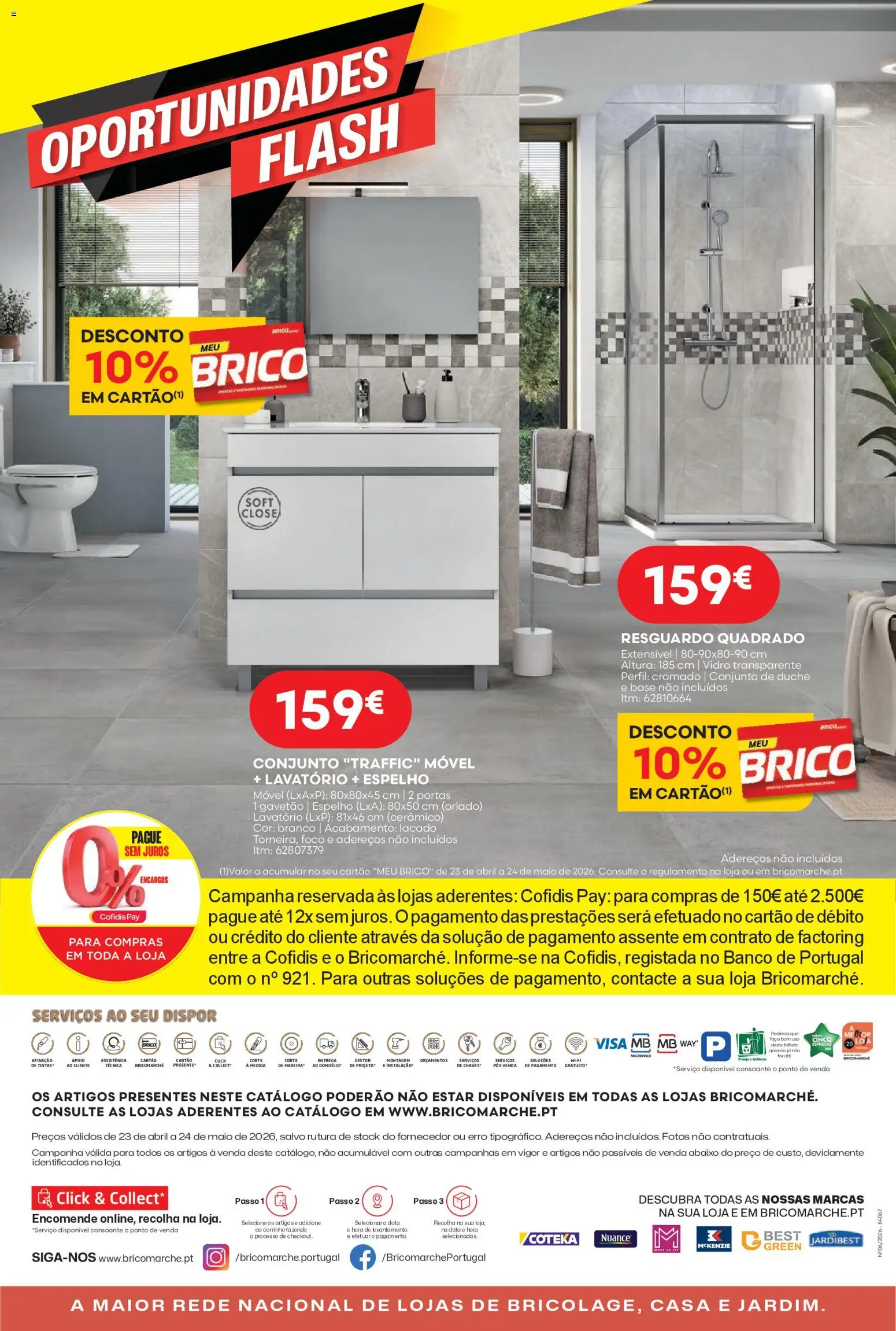 BricoMarché F06 - Folheto Catálogo Projetos de Interior │ válido de 23.04.2026 | Página: 24 | Produtos: Base, Portas, Lavatório, Espelho