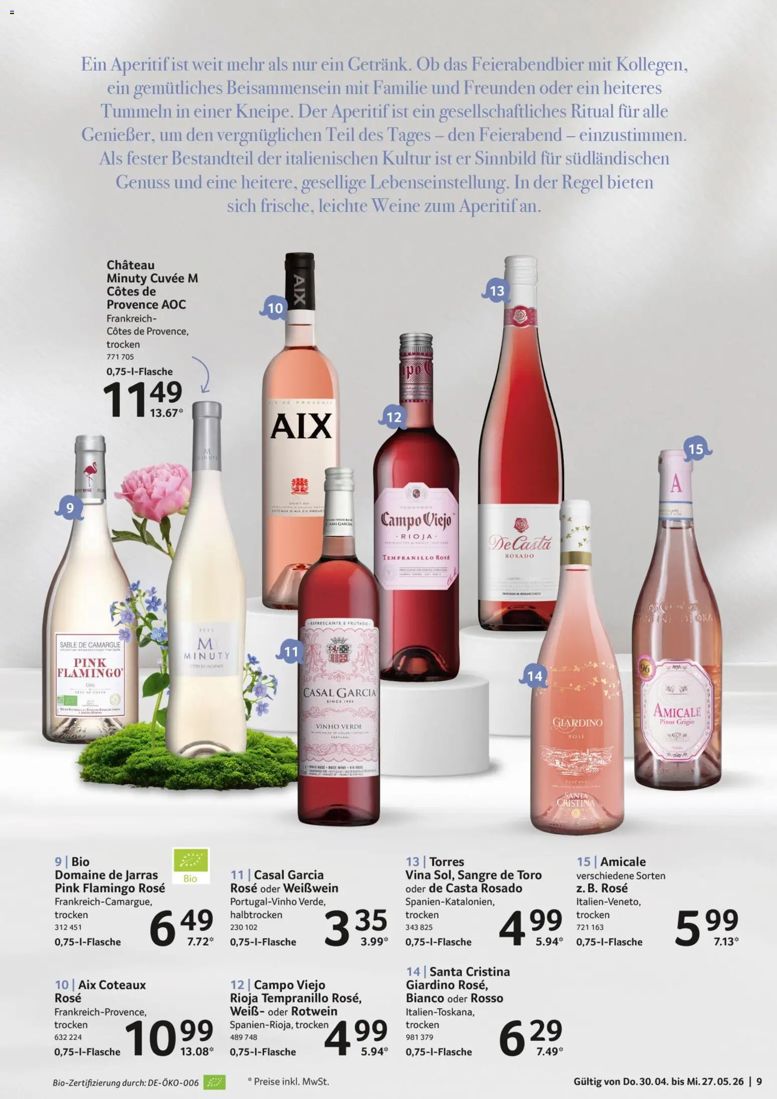 Selgros Weinkatalog – gültig ab 30.04.2026 | Seite: 9 | Produkte: Weißwein, Rotwein