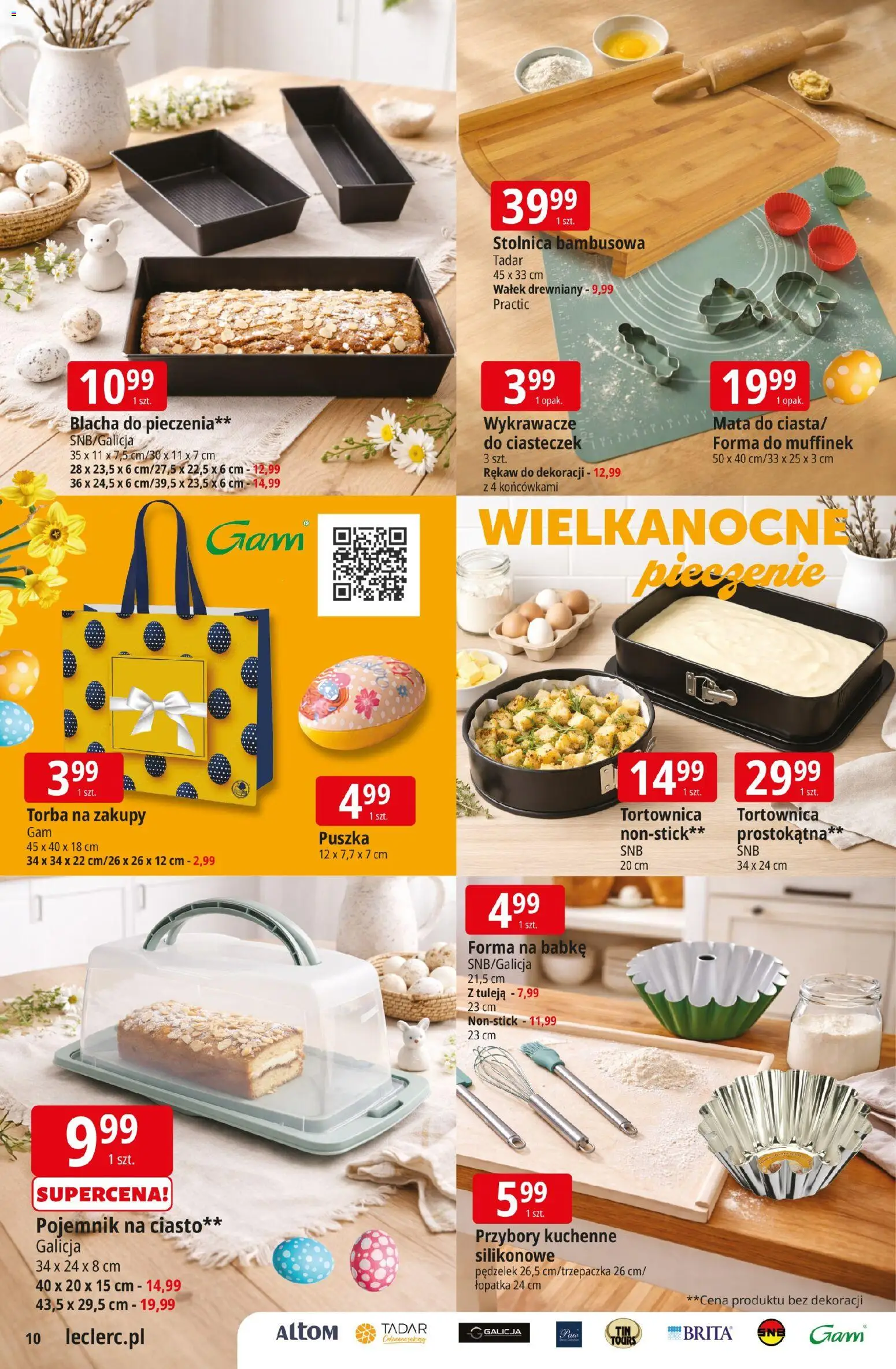 E.Leclerc gazetka - Radom od 17.03.2026 | Strona: 10 | Produkty: Pojemnik na ciasto, Torba, Ciasto