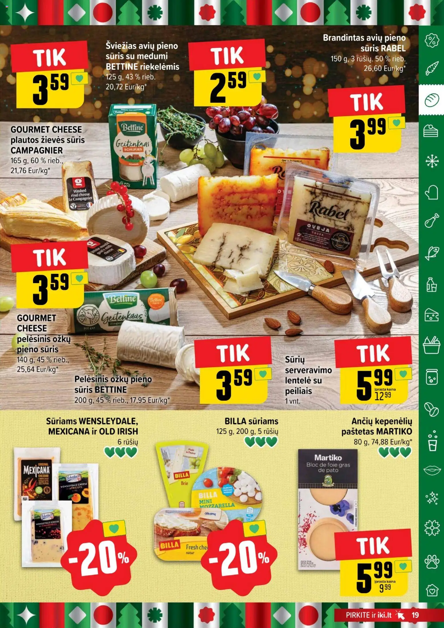 IKI akcijos nuo 15.12.2025 | Puslapis: 19 | Prekių: Sūris
