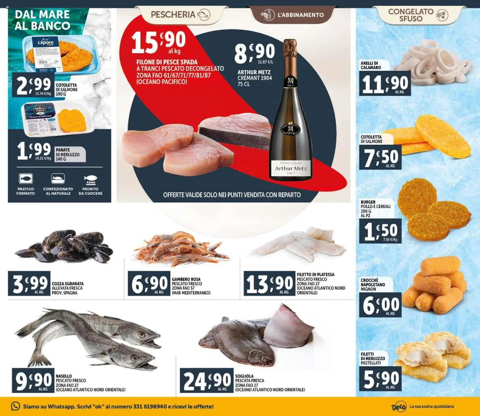Volantino Decò del 09.01.2026 | Pagina: 7 | Prodotti: Salmone, Pesce, Sogliola, Cereali