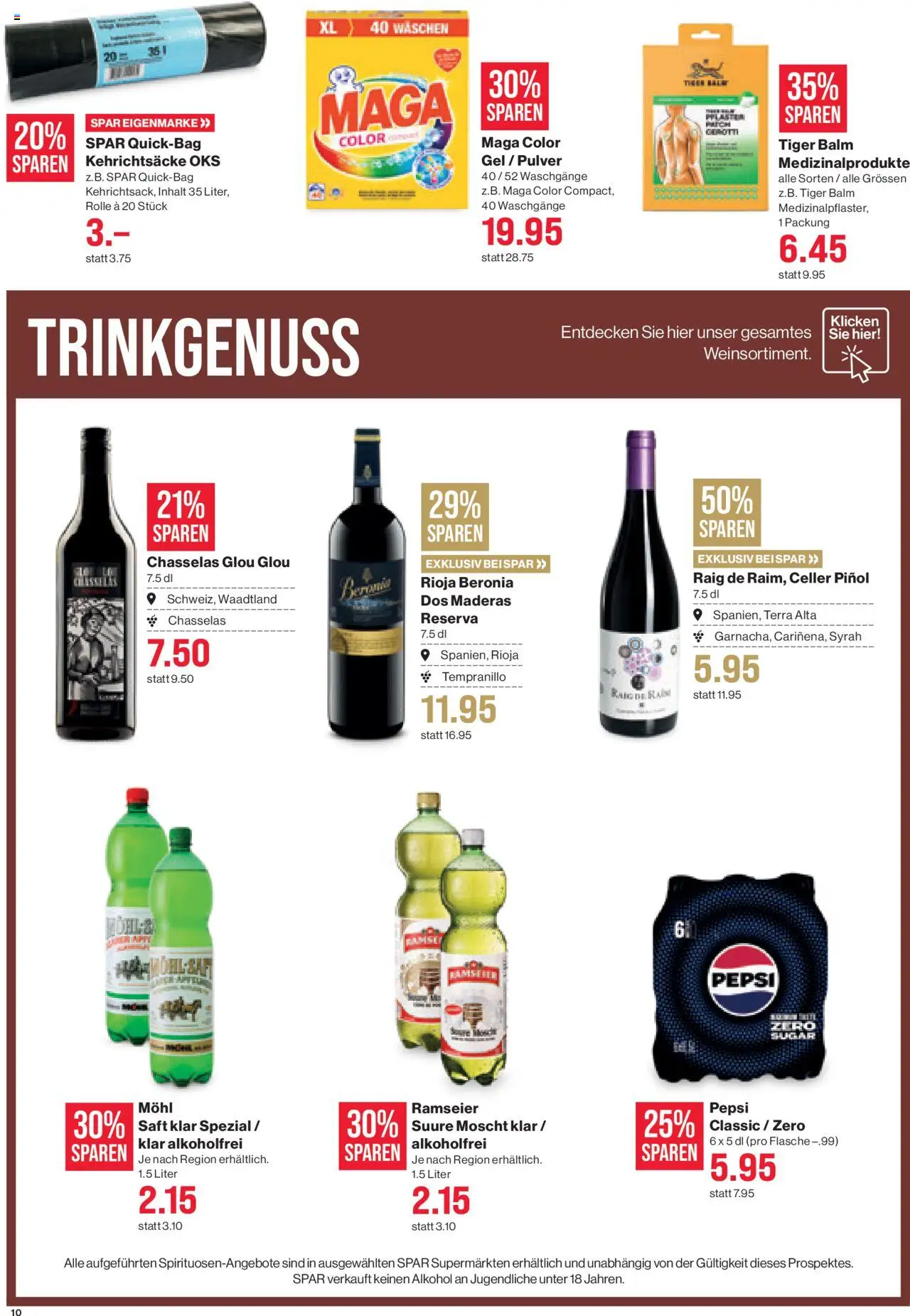 SPAR Aktionen – gültig ab 23.10.2025 | Seite: 10 | Produkte: Ridge, Pulver, Saft