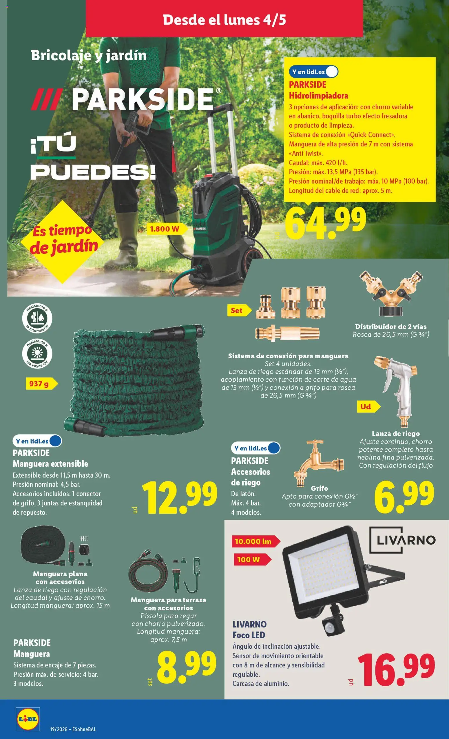 Lidl folleto de bazar │ válido desde el 04.05.2026 | Página: 6 | Productos: Manguera, Cable, Conector, Adaptador