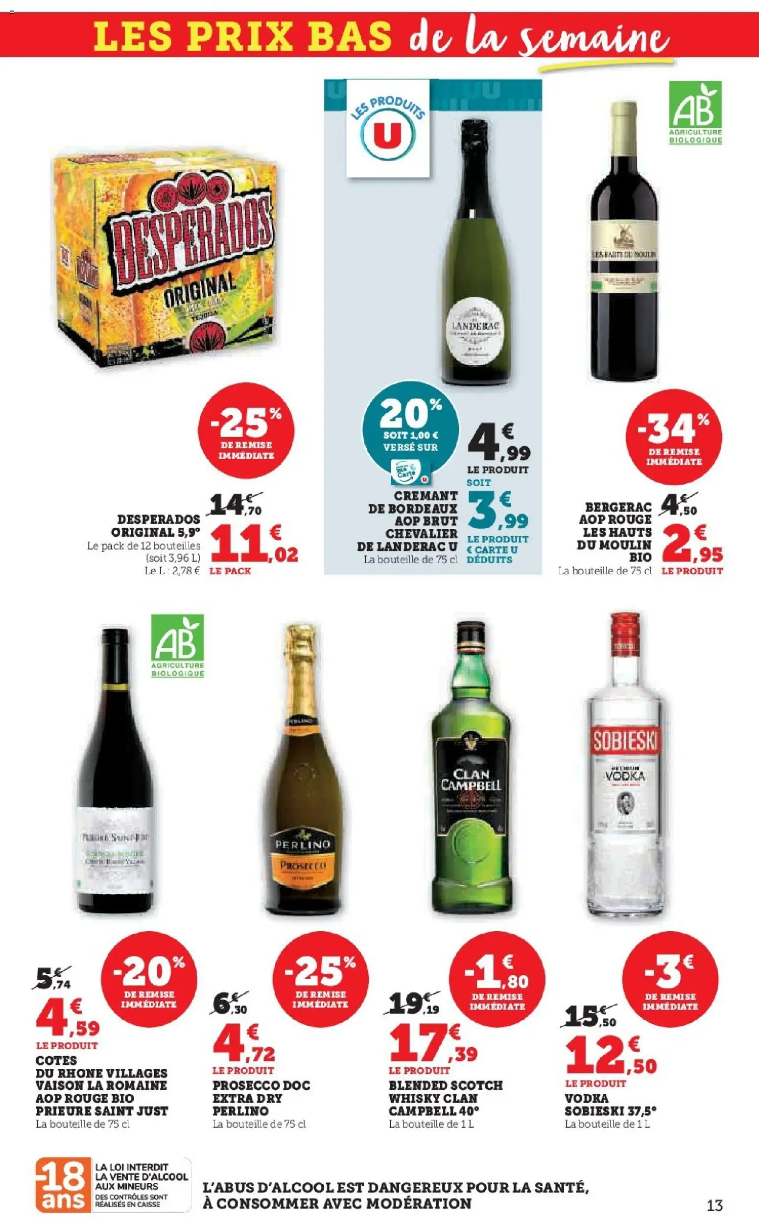{H1} | Page: 13 | Produits: Vodka, Whisky, Desperados, Prosecco