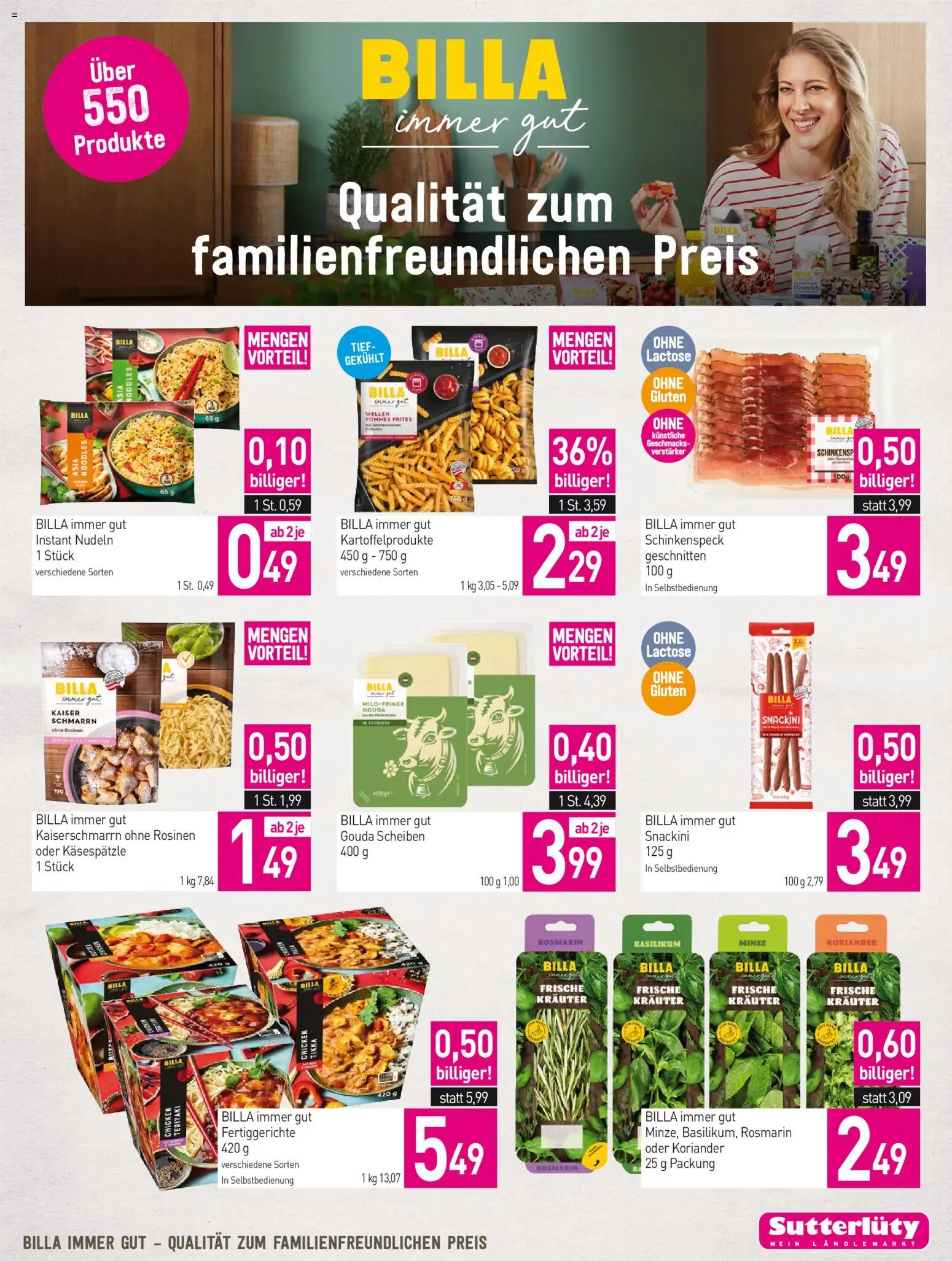 Sutterlüty Flugblatt gültig ab 09.04.2026 | Seite: 7 | Produkte: Rosinen, Fertiggerichte, Nudeln