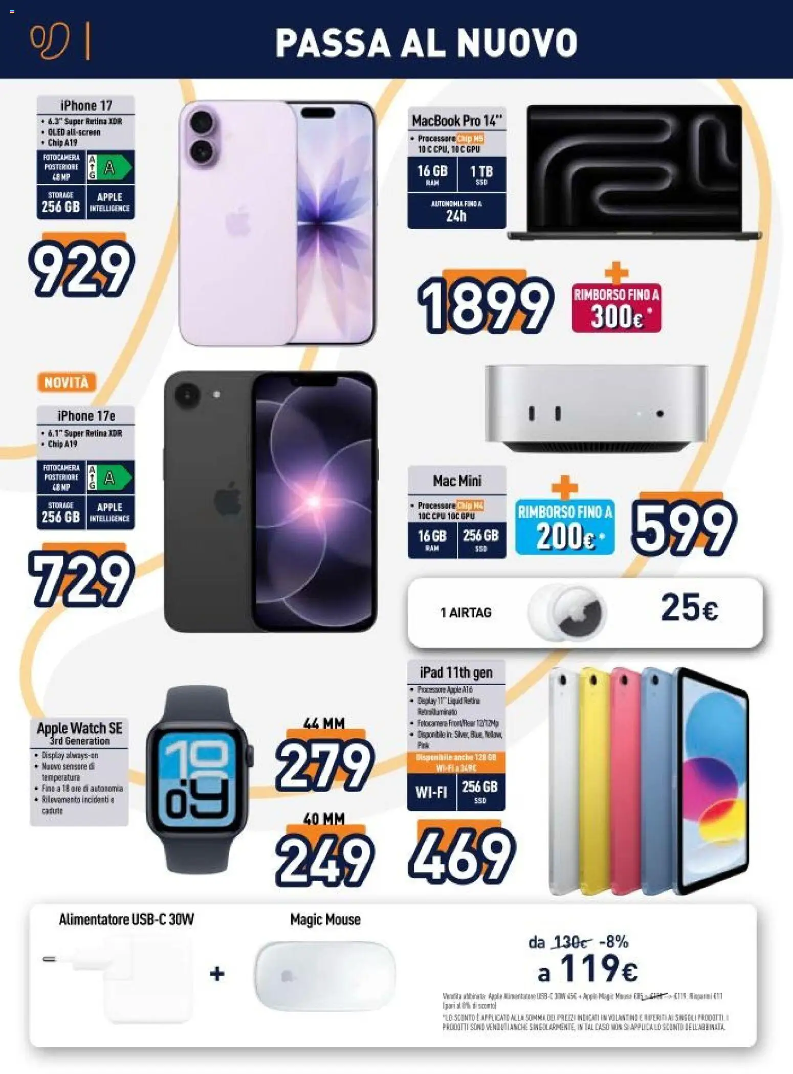 Volantino Unieuro del 20.03.2026 | Pagina: 12 | Prodotti: Fotocamera, Ipad, Apple Watch, Macbook
