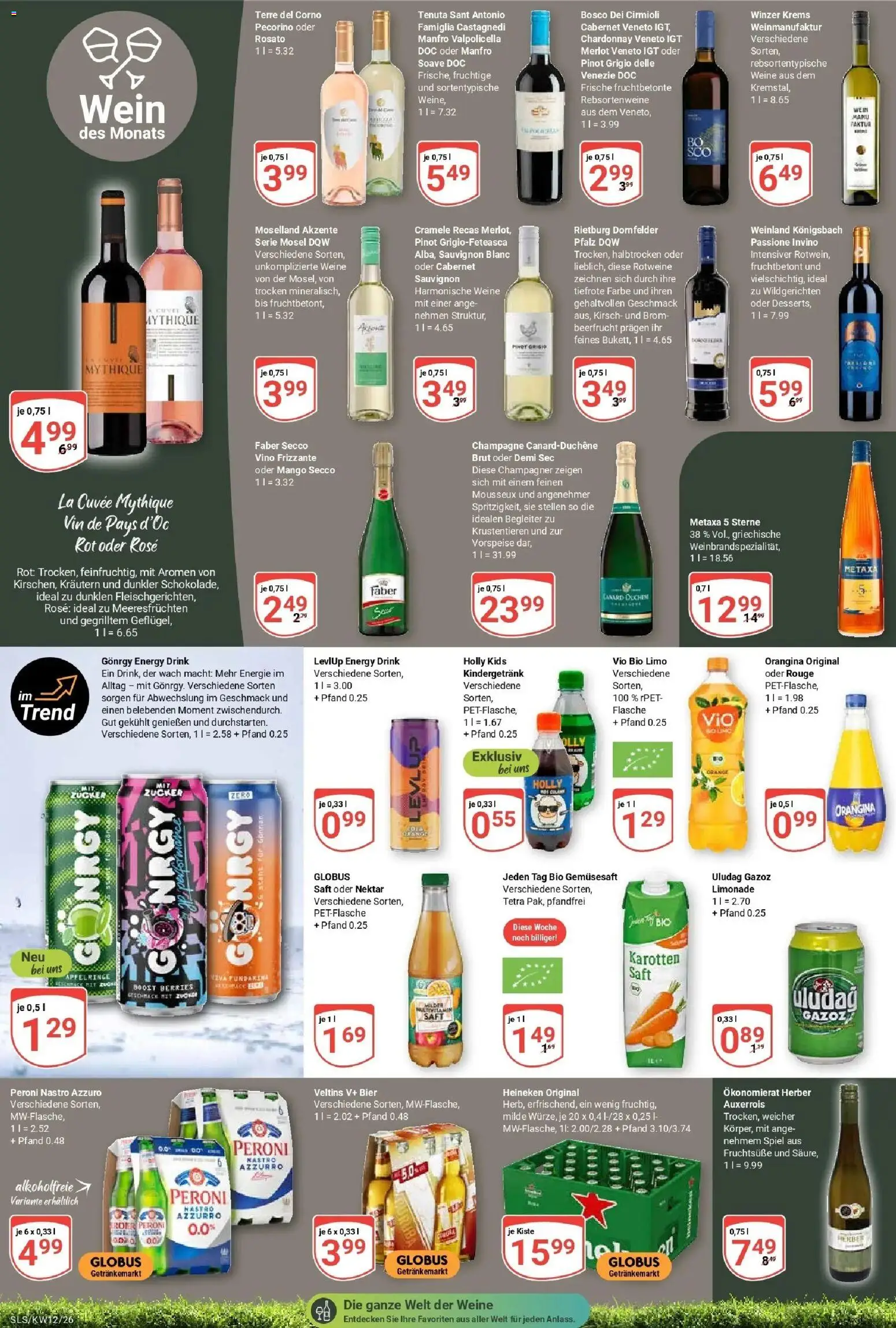 Globus prospekt Saarlouis	 – gültig ab 15.03.2026 | Seite: 15 | Produkte: Energy, Limonade, Heineken, Mango