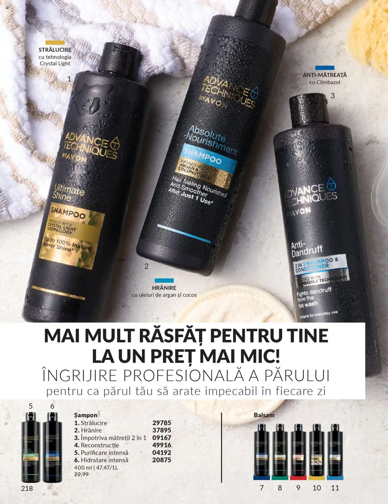 Noul catalog Avon – valabil de la 01.10.2025 | Pagină: 220 | Produse: Șampon, Balsam