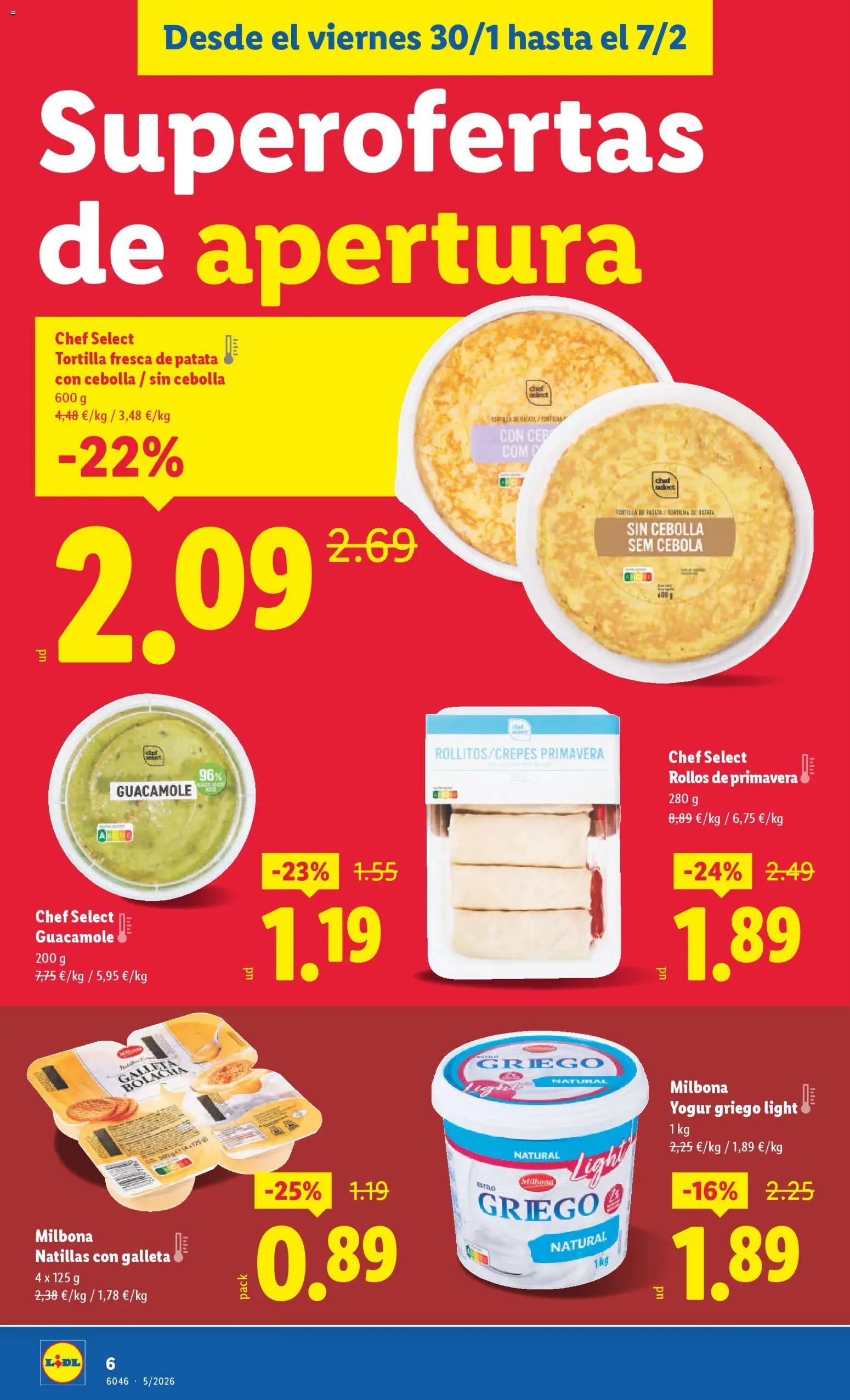 Lidl - Apertura Carretera Cádiz │ válido desde el 30.01.2026 | Página: 6 | Productos: Yogur, Μαγειρική εστία, Guacamole, Παγωμένο τσάι