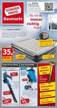 Sonderpreis Baumarkt Prospekt 	 ab 13.09.2025 gültig